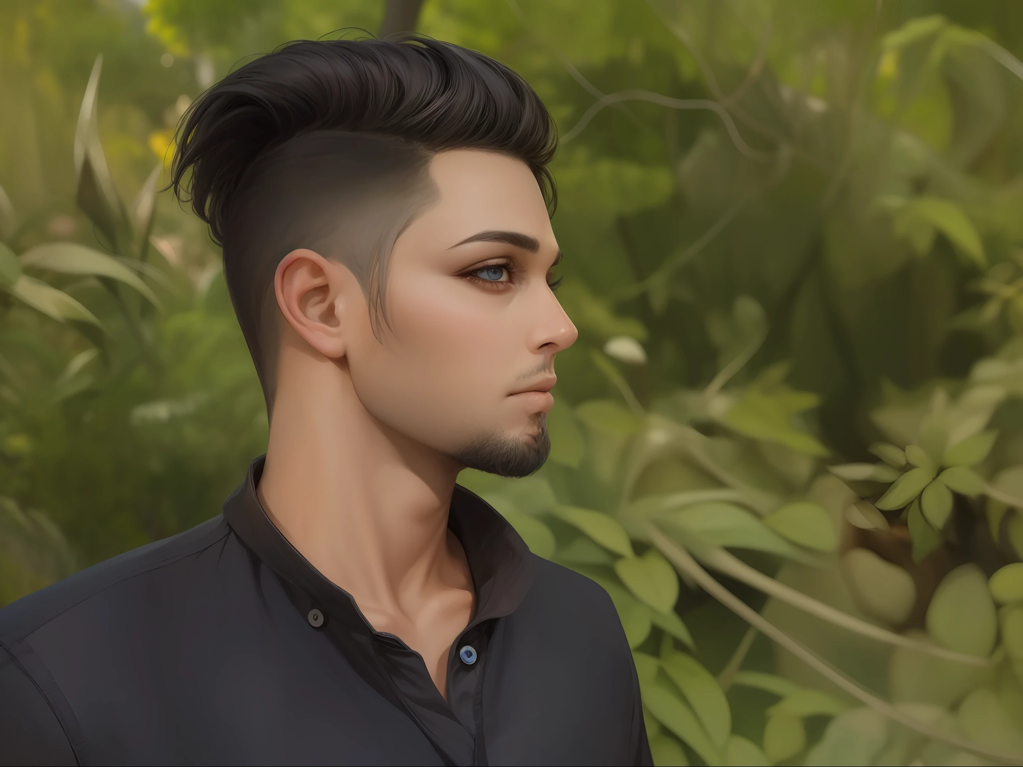 Change the eyes into a boys eye,Change background simple, restore face,make boy, beard, realistic eye, realistic face, full detailed, Ultra detailed,make hair to boy