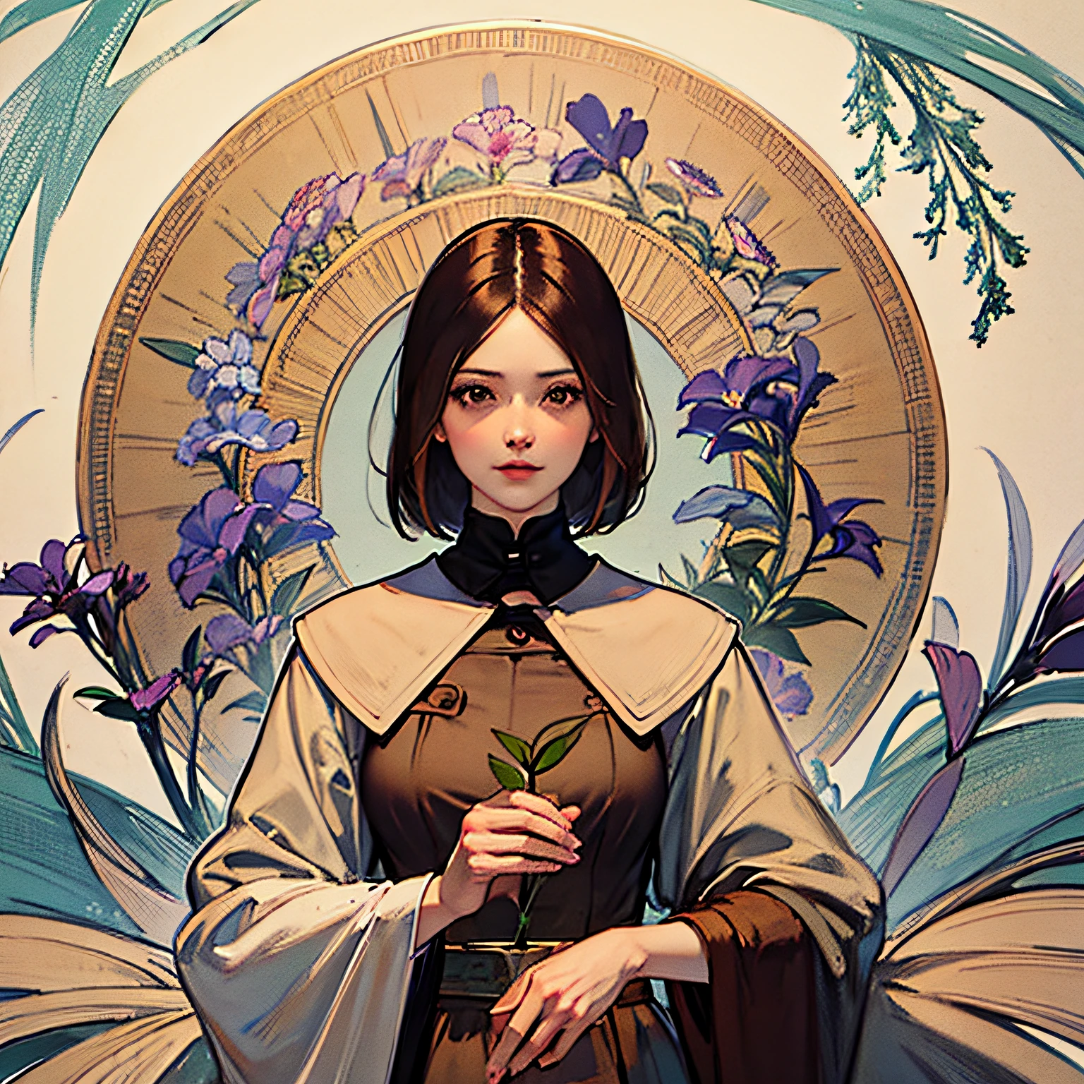 the lilies，Mucha，There are no characters，blossoms --auto