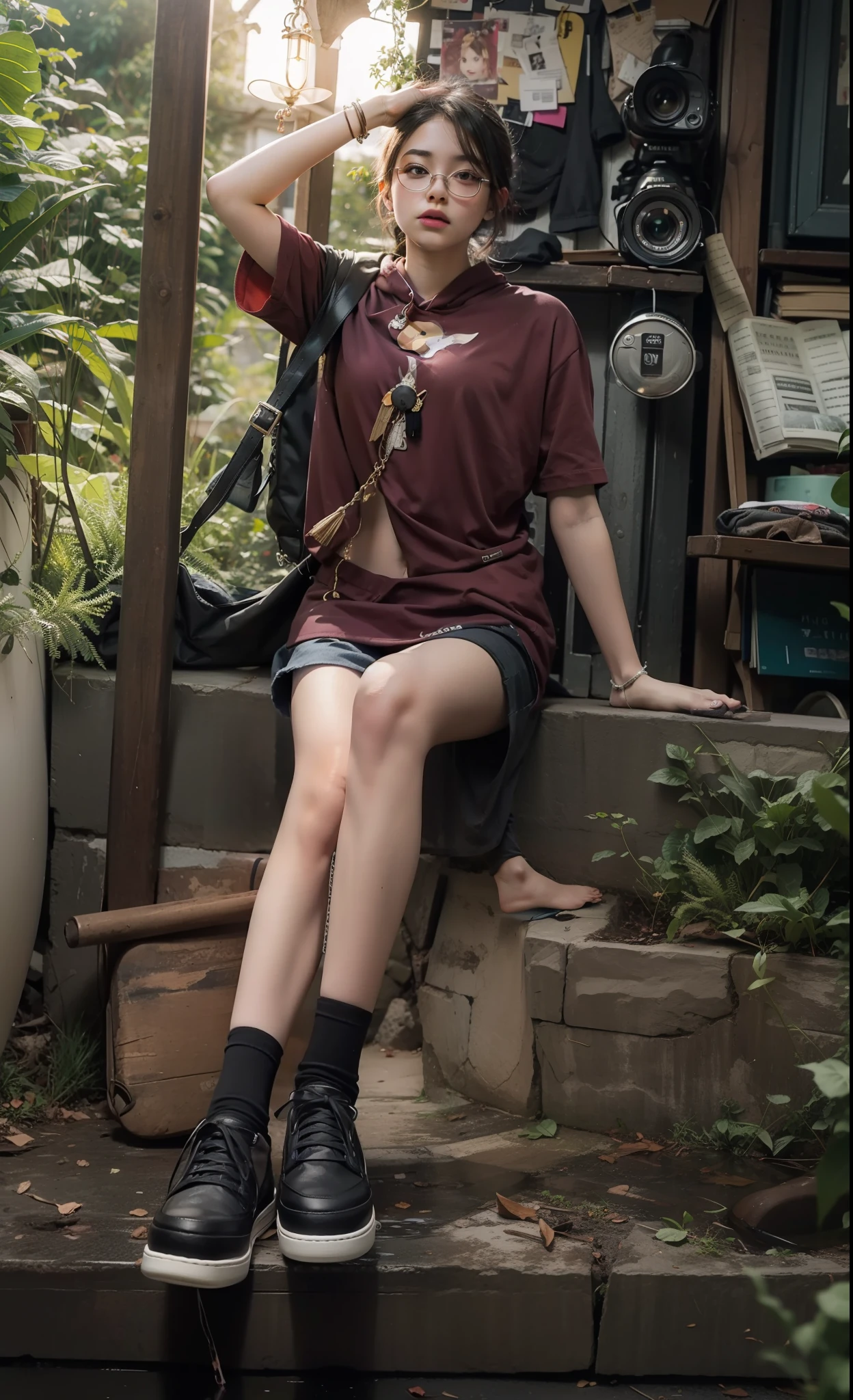 s girl,long leges,photography of,realisticlying