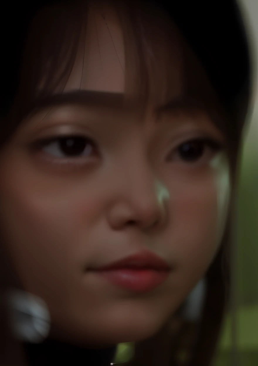 "Mobile phone girl,Blur the face,Young cute asian face,Face the lens,Moe face,low quality,Korean face,Web camera lens,close-up face"