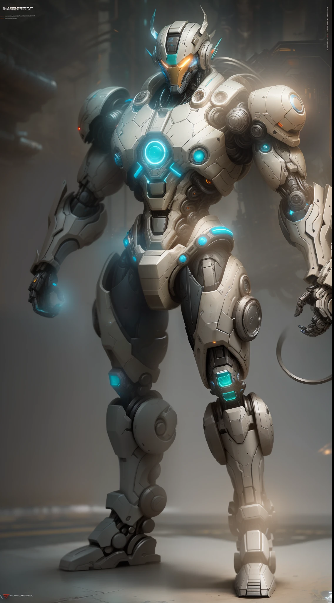 Thor from Marvel photography, biomechanical, complex robot, full growth, hyper-realistic, insane small details, extremely clean lines, cyberpunk aesthetic, a masterpiece featured on Zbrush Central