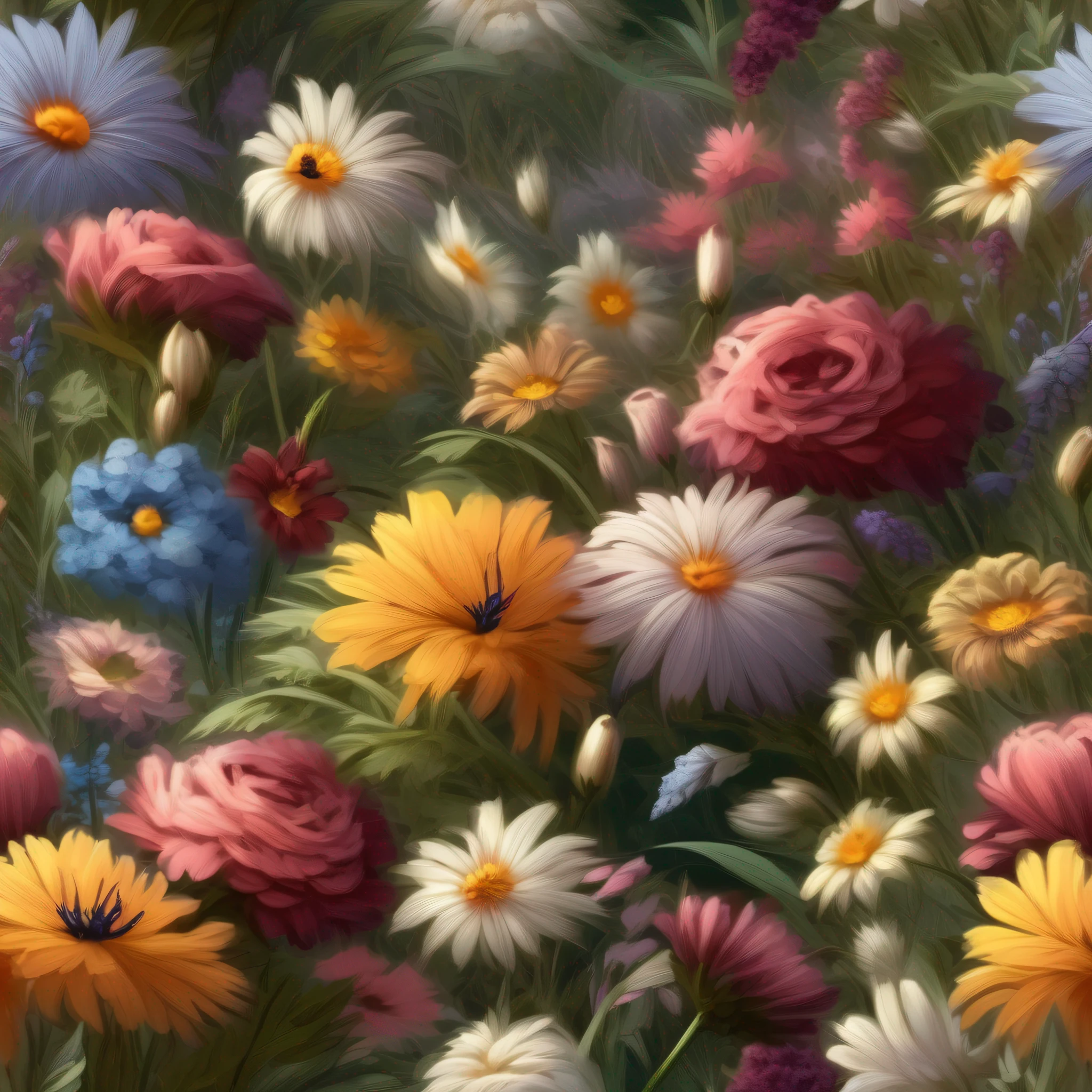 an flowers,Art Ultra HD 4 K, Detailed scenery —width 672, author:Franz Hergi, 8K high quality detailed art, 4k highly detailed digital art, A high resolution, 4 k matte thomas kinkade