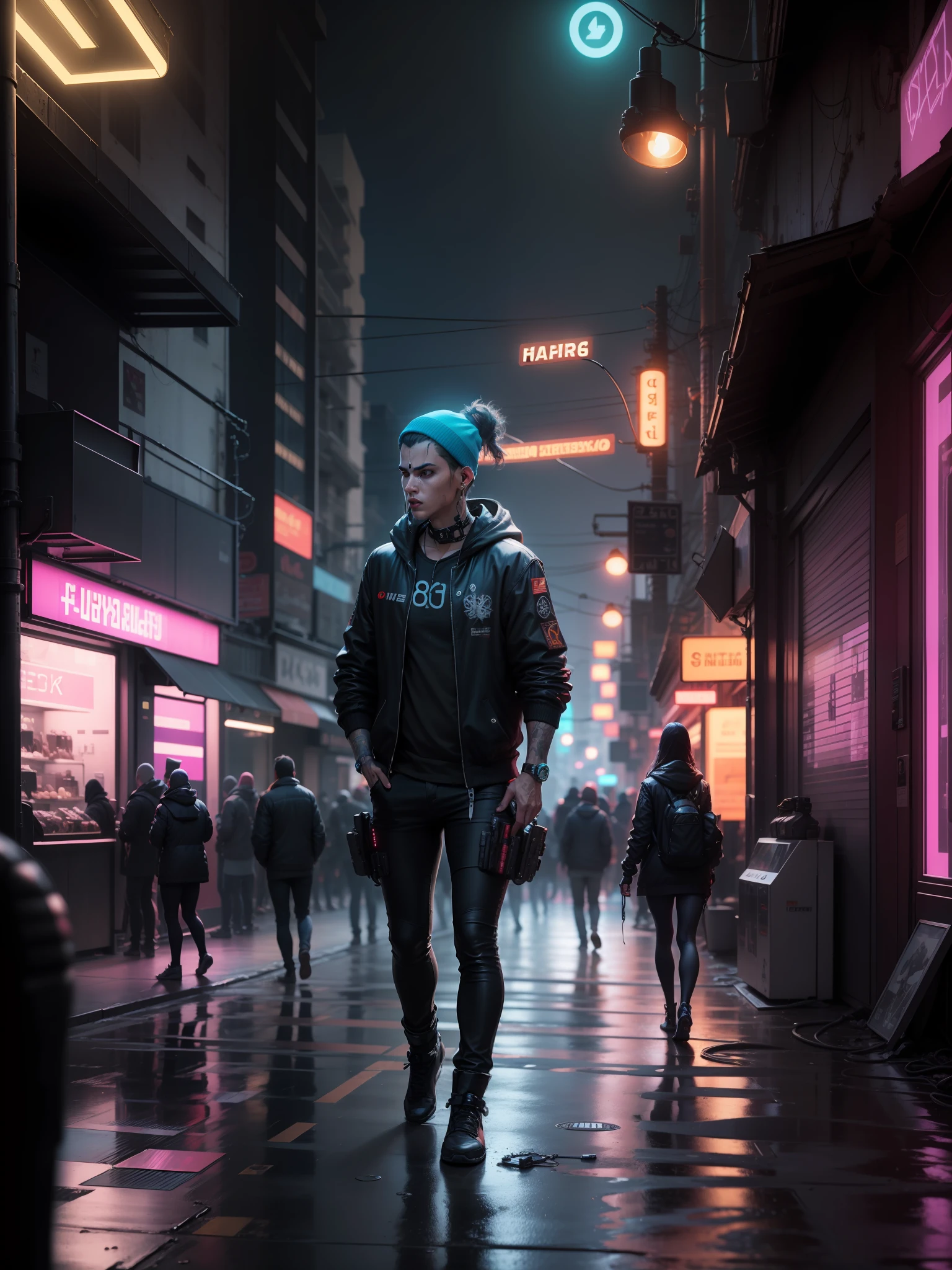 Change background cyberpunk, 8k ultra realistic, futurestic technology, hyper realistic