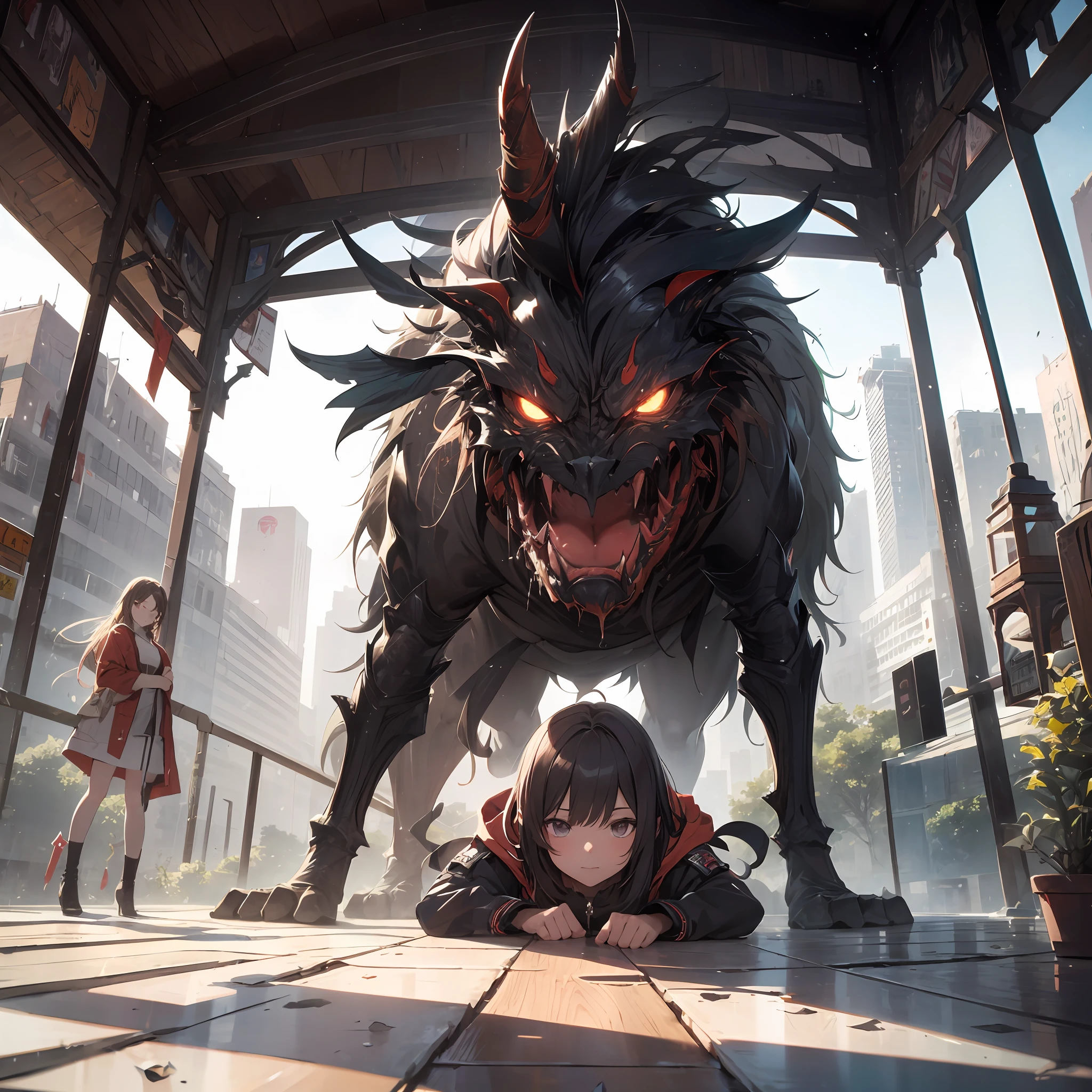 absurdres, highres, ultra detailed, (1girl:1.3),
BREAK
, Design a beautiful temple scene, with intricate architecture, lush gardens, and a sense of peace and spirituality.
BREAK
, Create an image of a destructive demon, with fearsome features, dark powers, and a thirst for chaos and ruin.
BREAK
, Design an image with a fisheye lens effect, capturing a wide field of view with a distinctive, curved perspective.
BREAK
, Create a rooftop view in an urban setting, with panoramic cityscapes, dramatic skylines, and a sense of elevation.
BREAK
, Illustrate a tender moment between a parent and child, capturing their bond, love, and connection.
BREAK
, Illustrate an image using pointillism, with tiny dots of color meticulously placed to create a cohesive and visually stunning whole. --auto