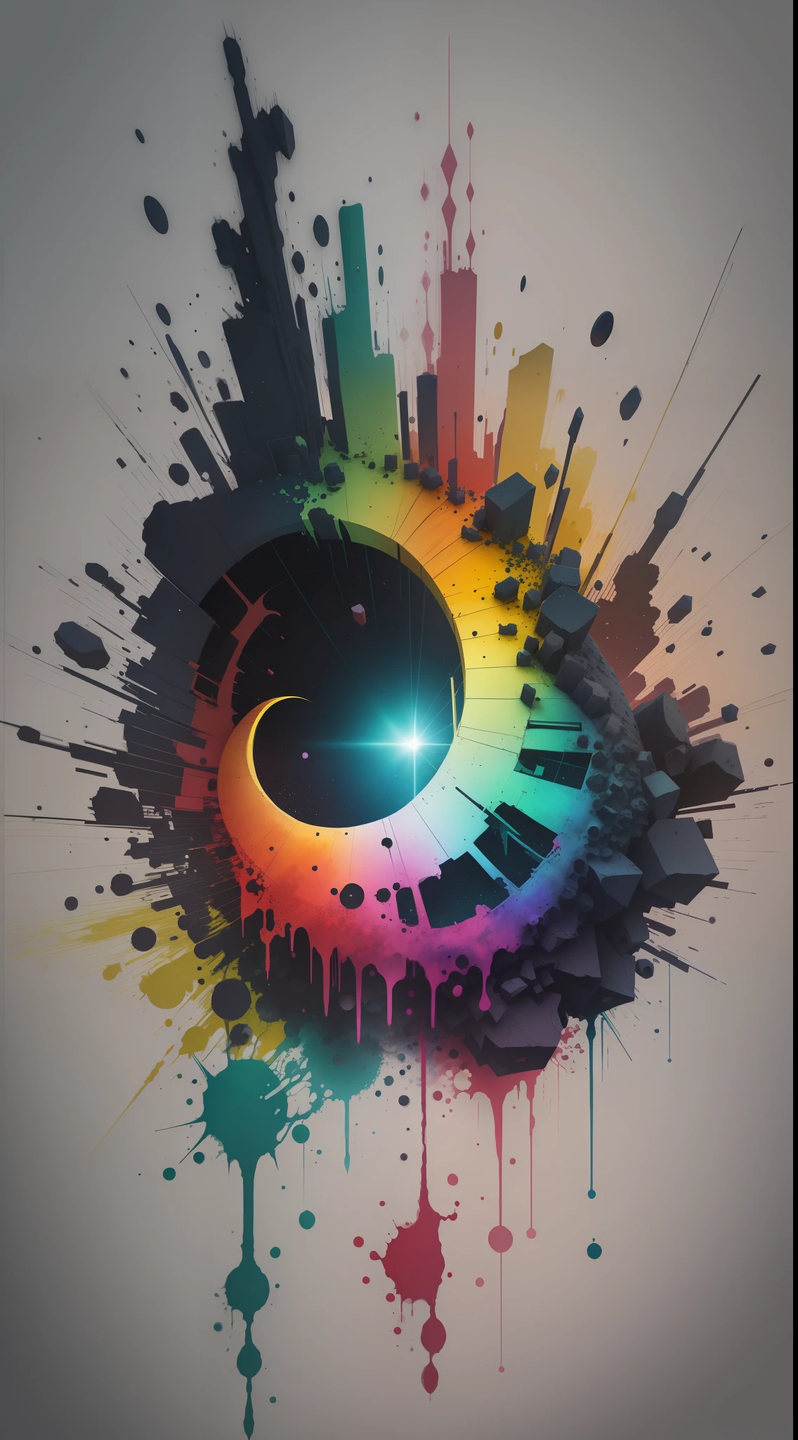 3d watercolor abstract,dark background,high resolution,high quality,colorful,green,red,blue