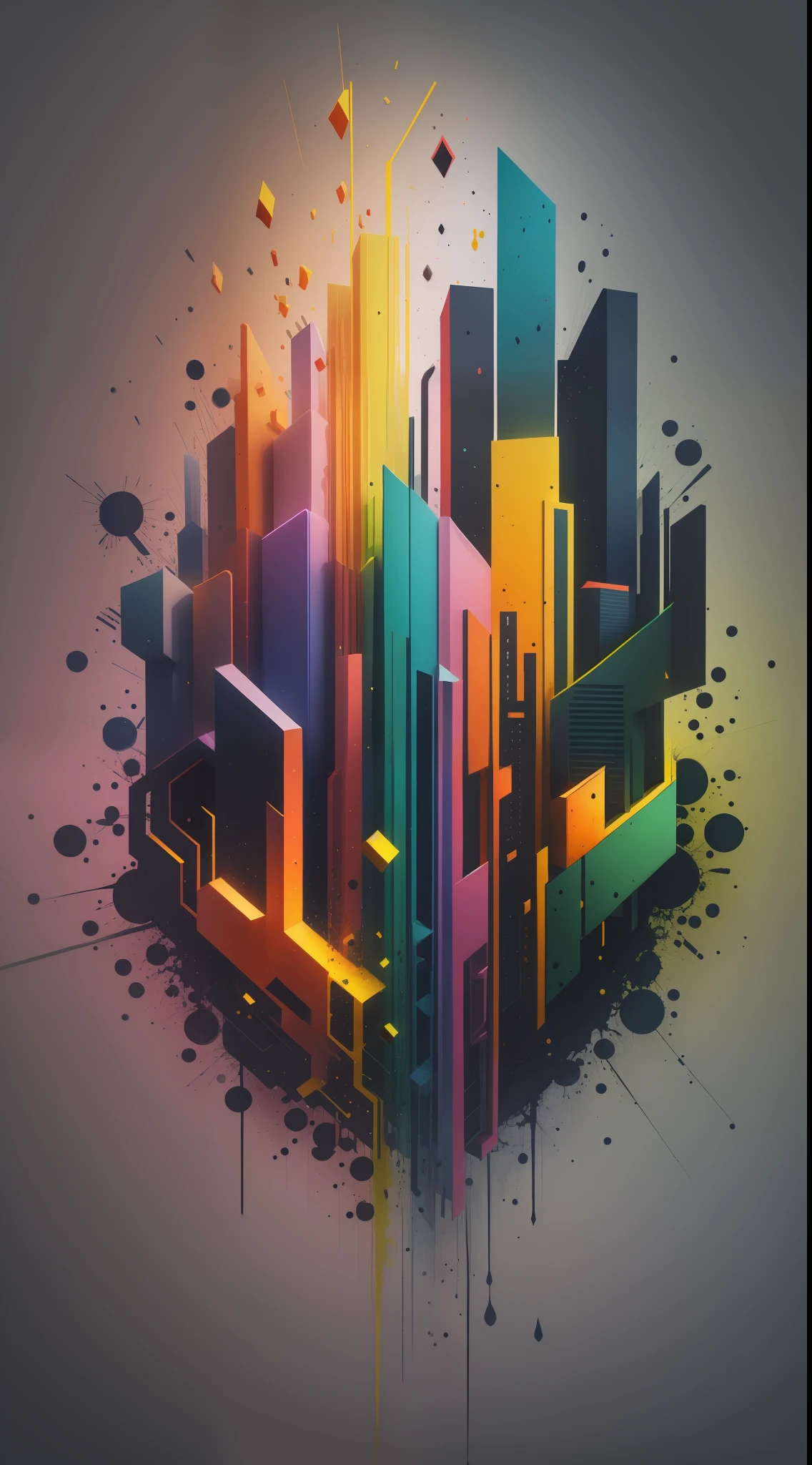 3d watercolor abstract,dark background,high resolution,high quality,colorful,green,red,blue