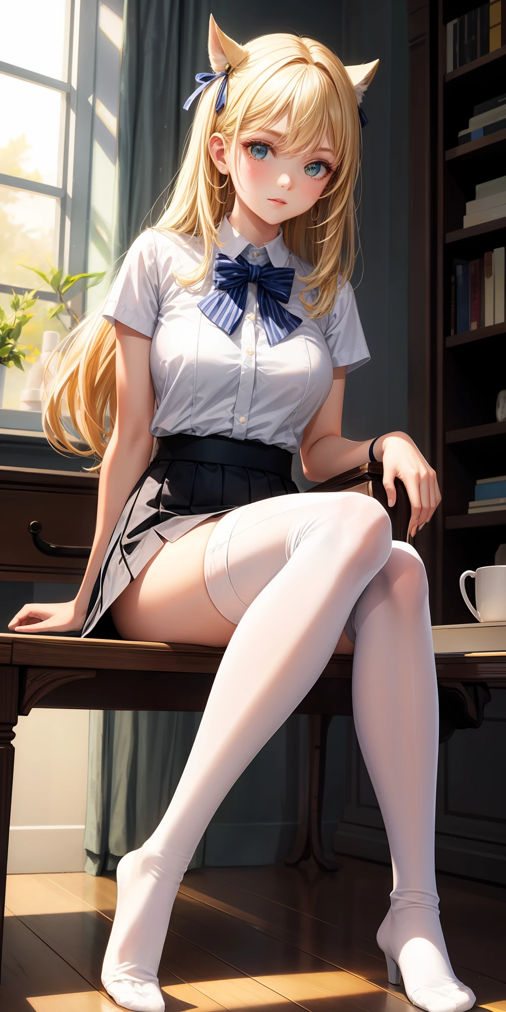 white stockings,over knee socks,beautifullegs,Superskirt,Beautuful Women