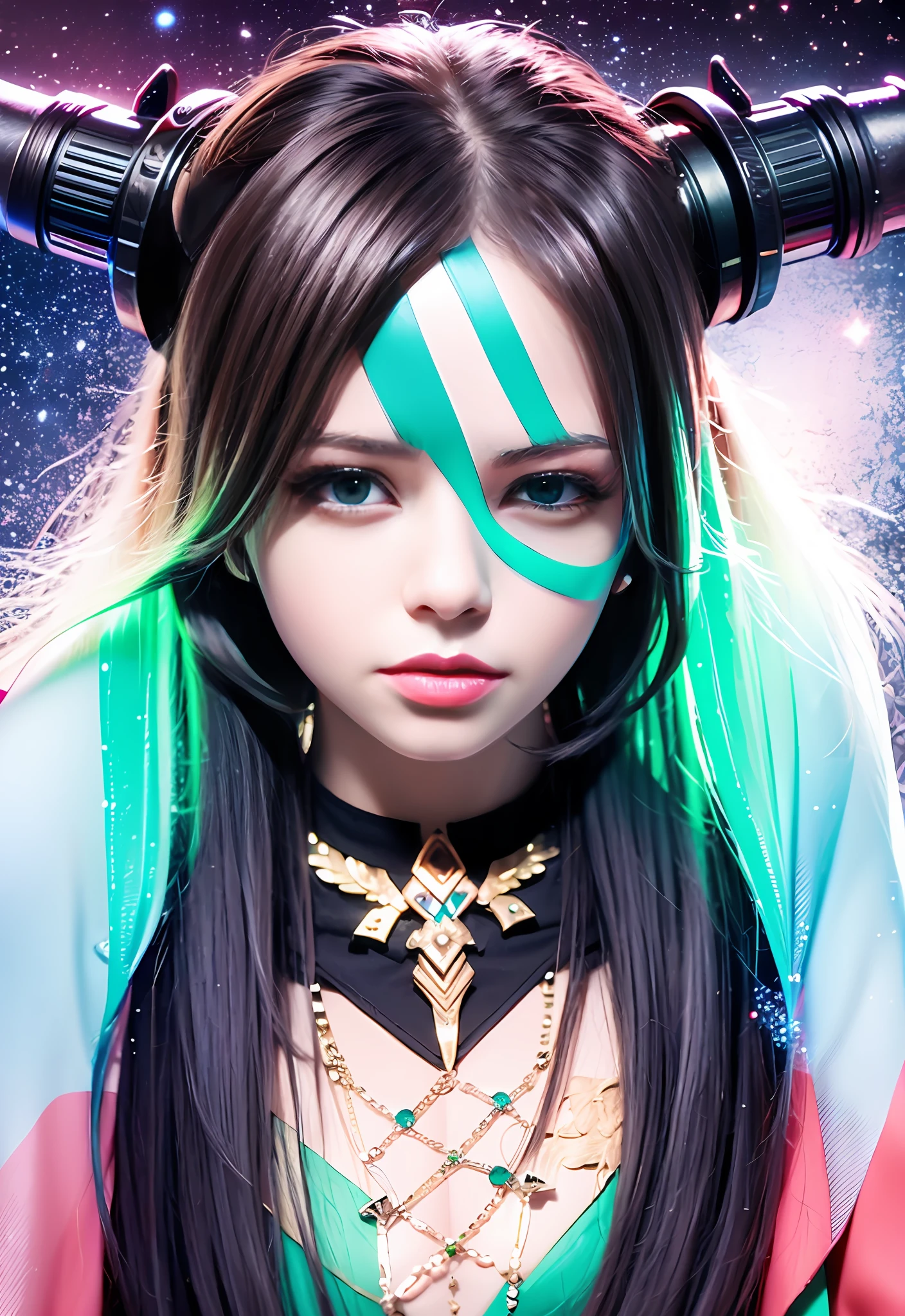 Male demon hunter long black straight hair green eyes two guns --auto --s2