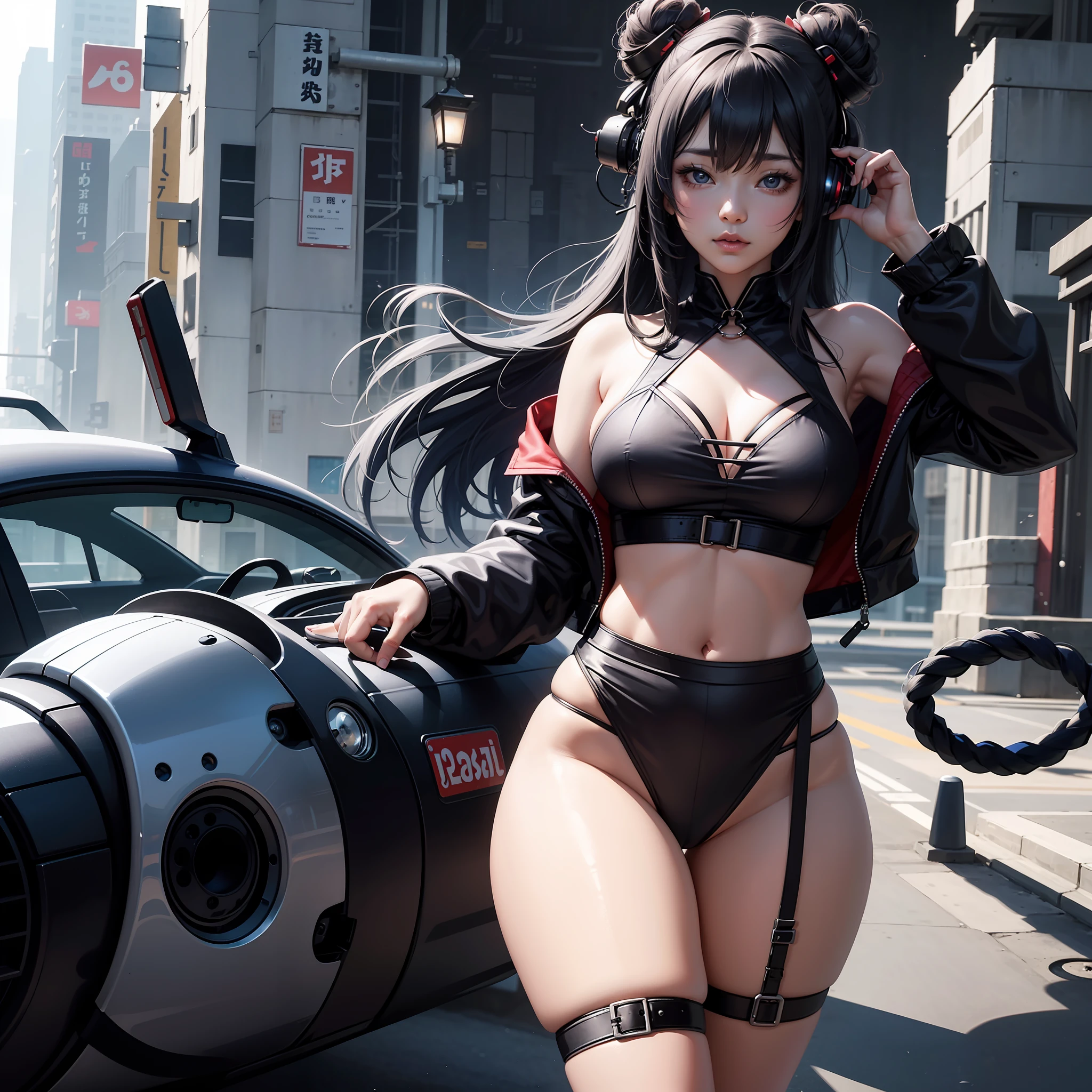 A woman in a blue shirt and black panties was on the phone, Japanese goddess, thicc, Thick body, Anime girl in real life, Loish et WLOP, an oppai cyberpunk, Sexy girl, Asian girl, sakimichan hdri, Ross Tran 8 K, IG model | Art germ, Sexy body, small curvaceous loli --auto