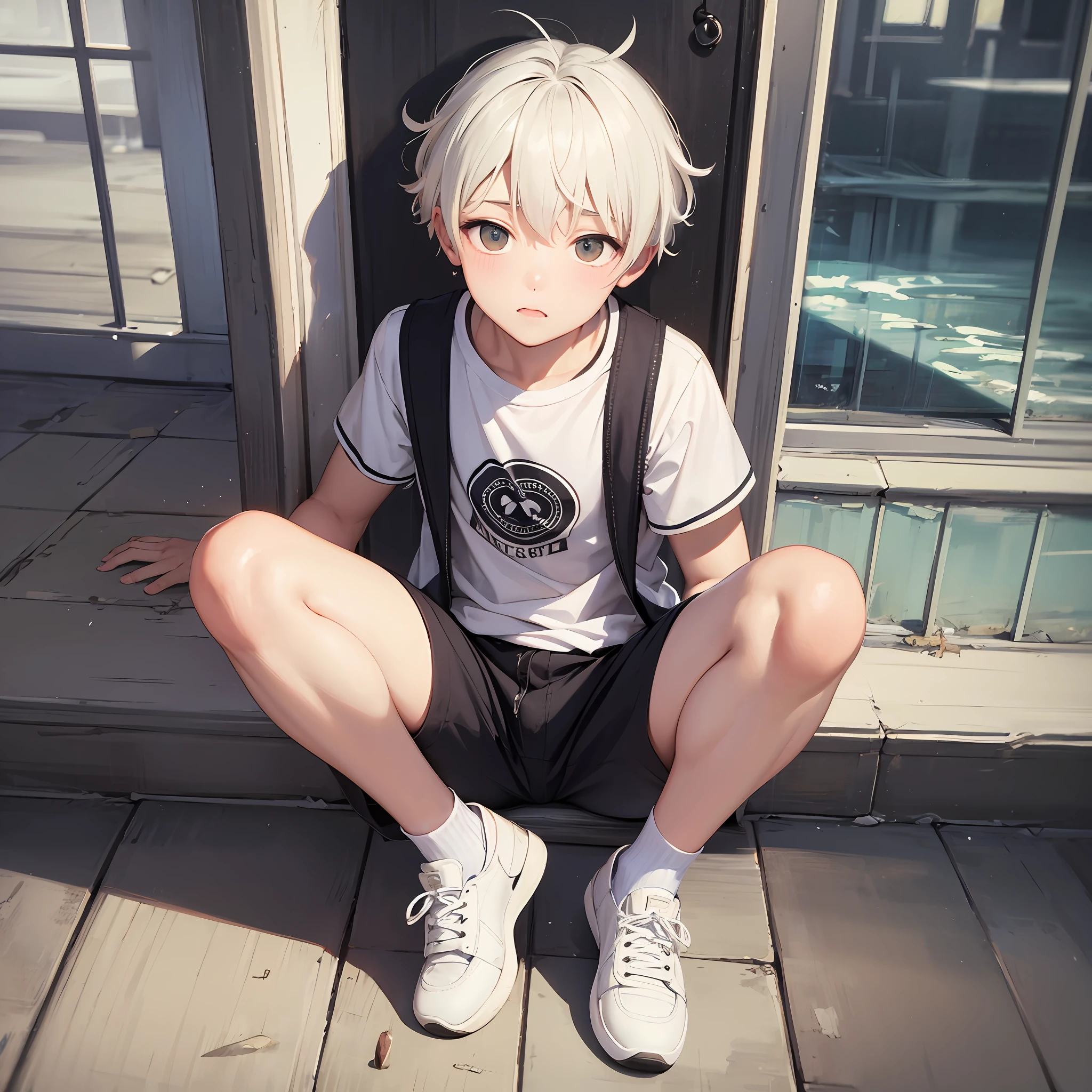 Masterpiece, Best Quality, One Boy, , Shorts, White Socks