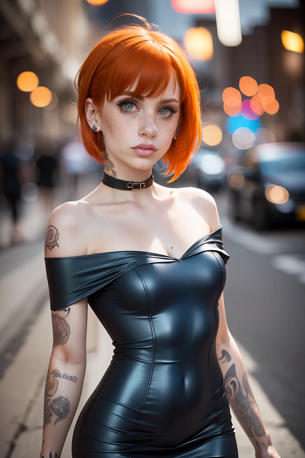 ((Hayley Williams walks on the street at night)), ((sehr schlanke junge Frau)), ((she wears a very short pencil dress)), ((schulterfreies Kleid)), ((Micro-Kleid)), (off-shoulder), (collarbone), (kleiner Kopf), ((natural skin texture)), ((Freckles on the face and upper body)), (fotorealistisch), (Raytracing), (scharfer Fokus), ((es ist dunkel)), ((smokey_eyes)), ((eyeliner)), ((royal blue clothes)), ((das Kleid geht nur bis zum Hintern)), ((((kleiner runder Hintern))), ((knackiger Po)), ((Perspektive von hinten)), ((free back)), ((rückenfrei)), ((Blick auf den Hintern der Frau))