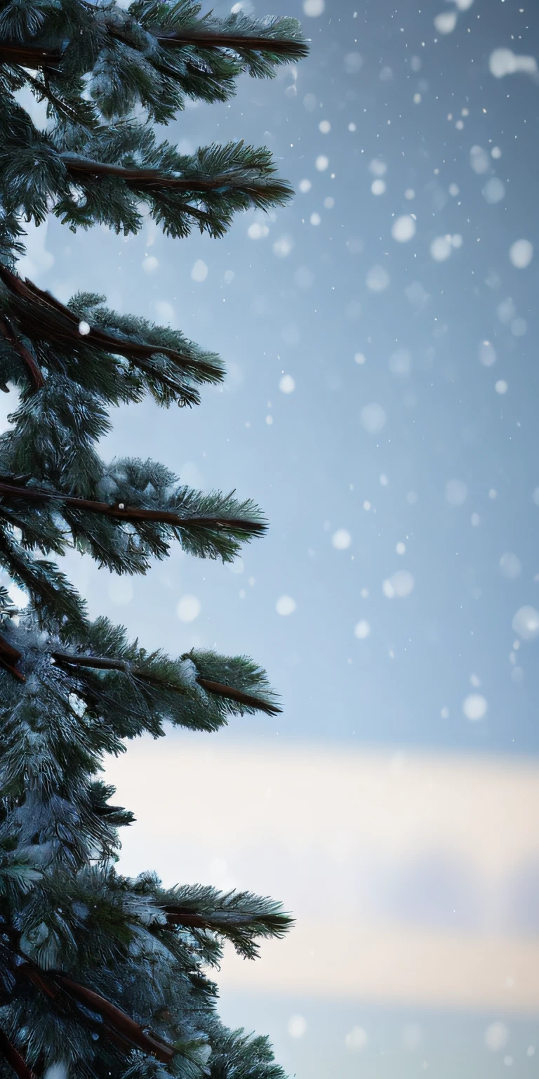 Masterpiece, best quality, high quality, highly detailed CG unity 8k wallpaper, coniferous forest, silence, towering conifers covering the forest floor, severe cold climate, serene beauty, snow, winter, mild summer, breeze, Conifers, branches, bokeh, depth of field, HDR, bloom, chromatic aberration, photorealistic, extremely detailed, popular on artstation, popular on CGsociety, complex, high detail, dramatic, art midway
