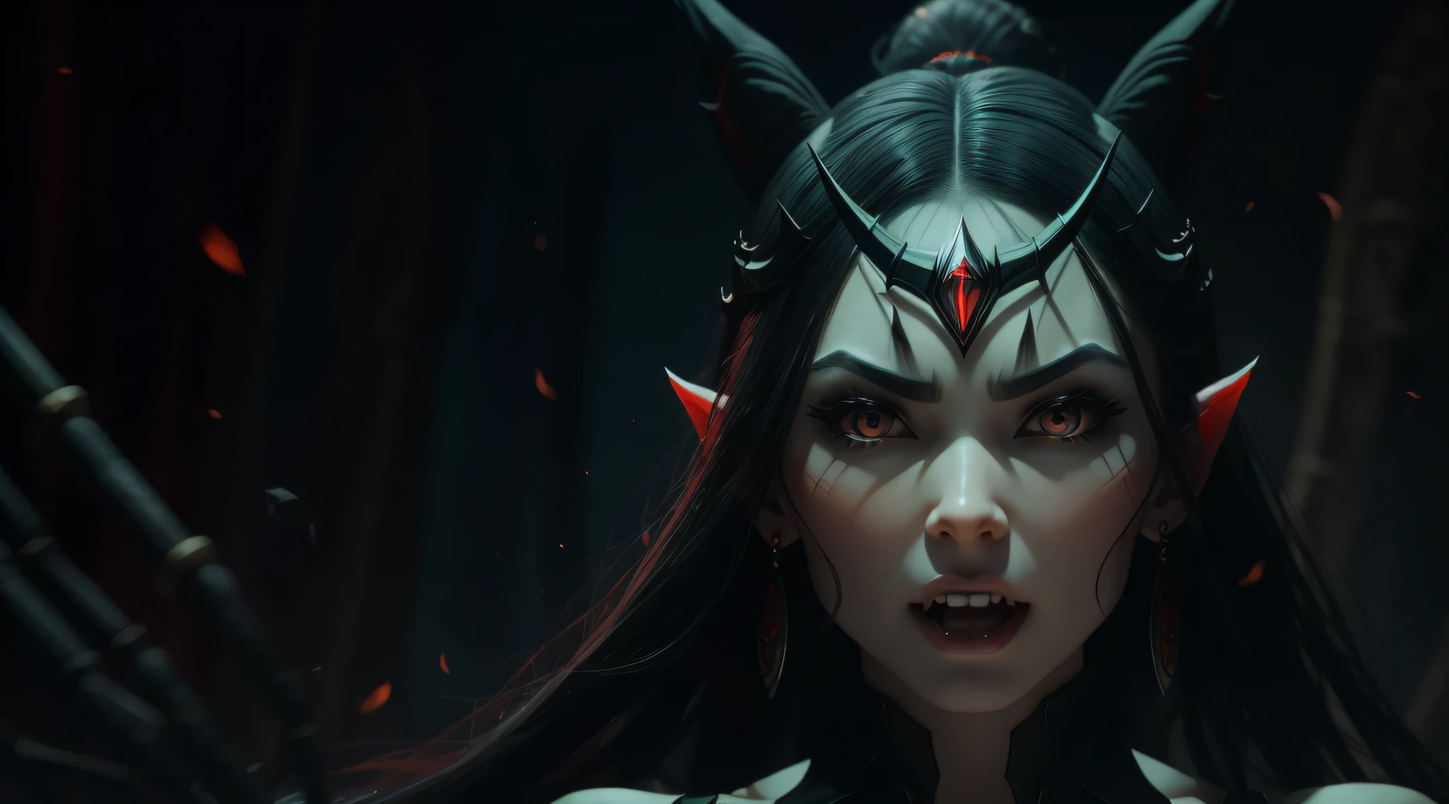 Three eyes, two noses, large ears, fangs, mouth，Hela hairstyle，D罩，Kirin arm，Six crab legs[I want to be quiet] --auto