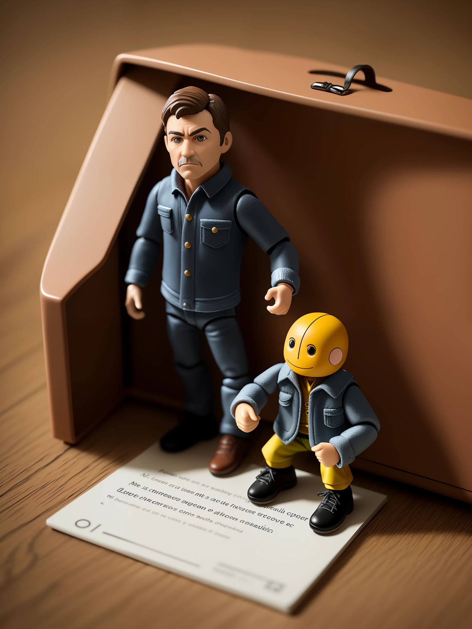 Me Bean Action Figure with accessories, Action Figure Box Design, Taken with Professional Camera, Hyper Realistic Photography, Depth of Field, 8K