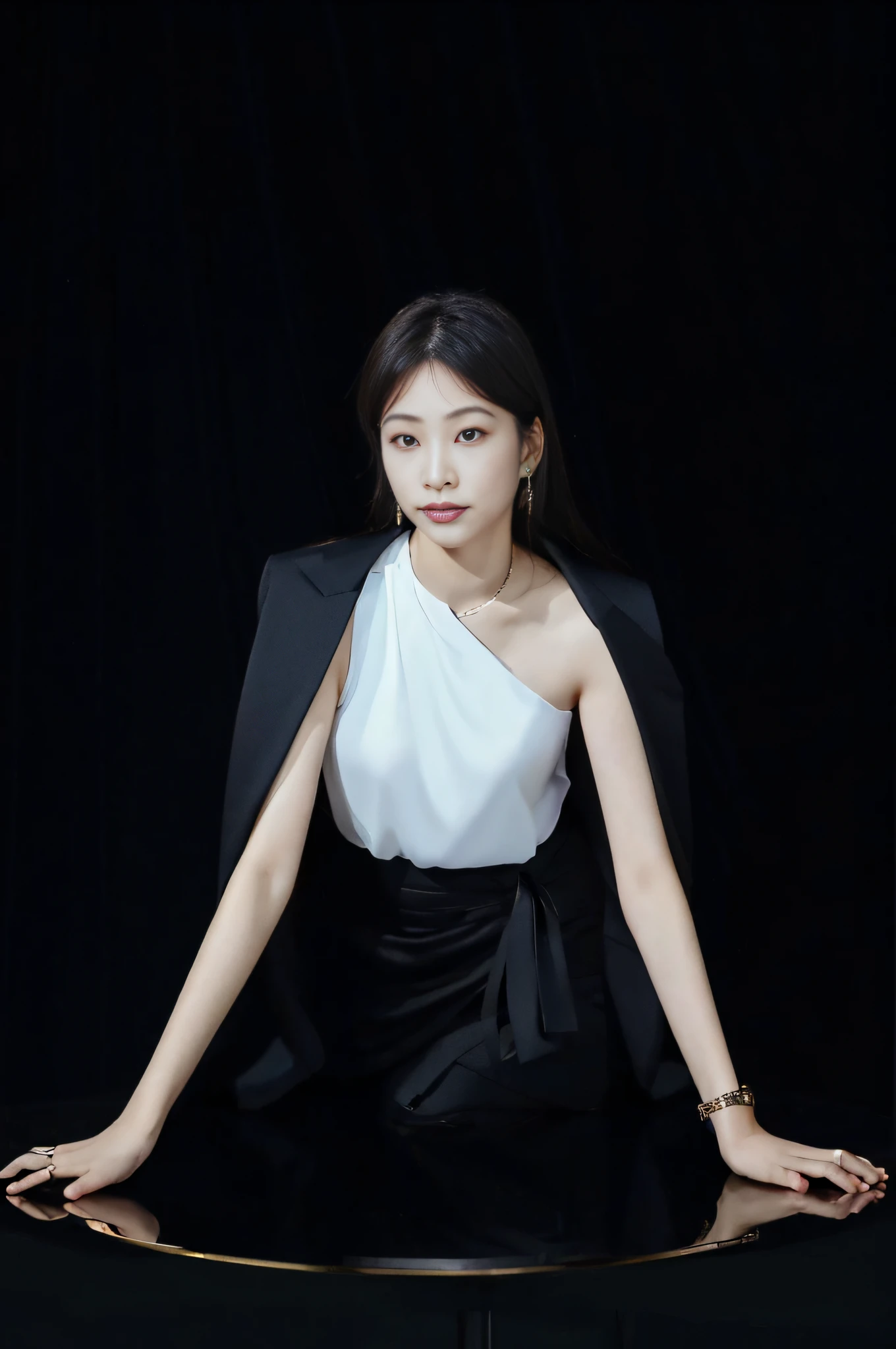 Arakfi asian woman in black jacket and white shirt, bae suzy, lee ji eun, Lee Ji-eun, Shin Jinying, Choi Hyun-hwa, hwang se - on, Gorgeous young Korean woman, Beautiful young Korean woman, jaeyeon nam, beautiful Korean women, park jimin, portrait of female korean idol, blackpink jennie