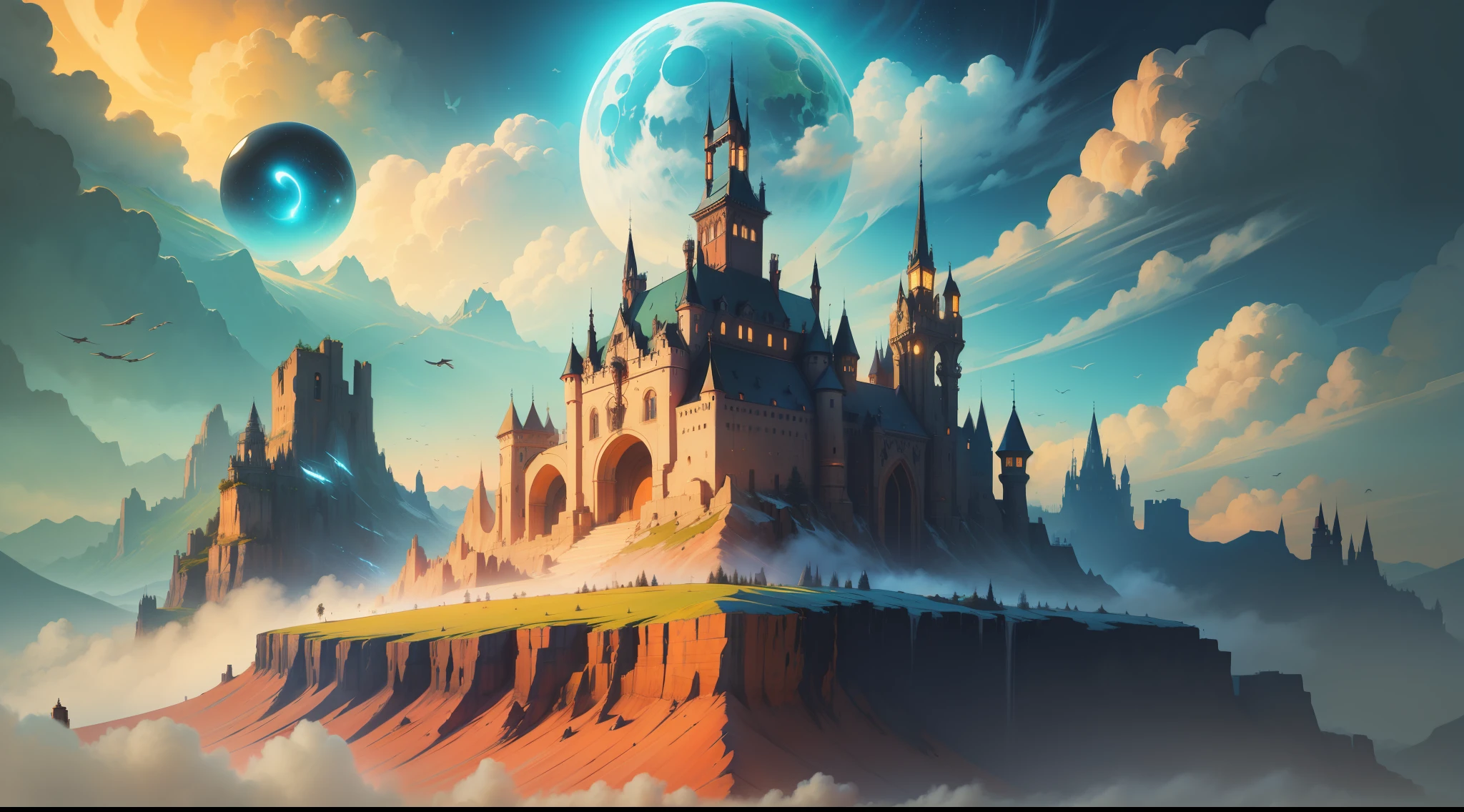 a vibrant fantasy landscape --auto --s2