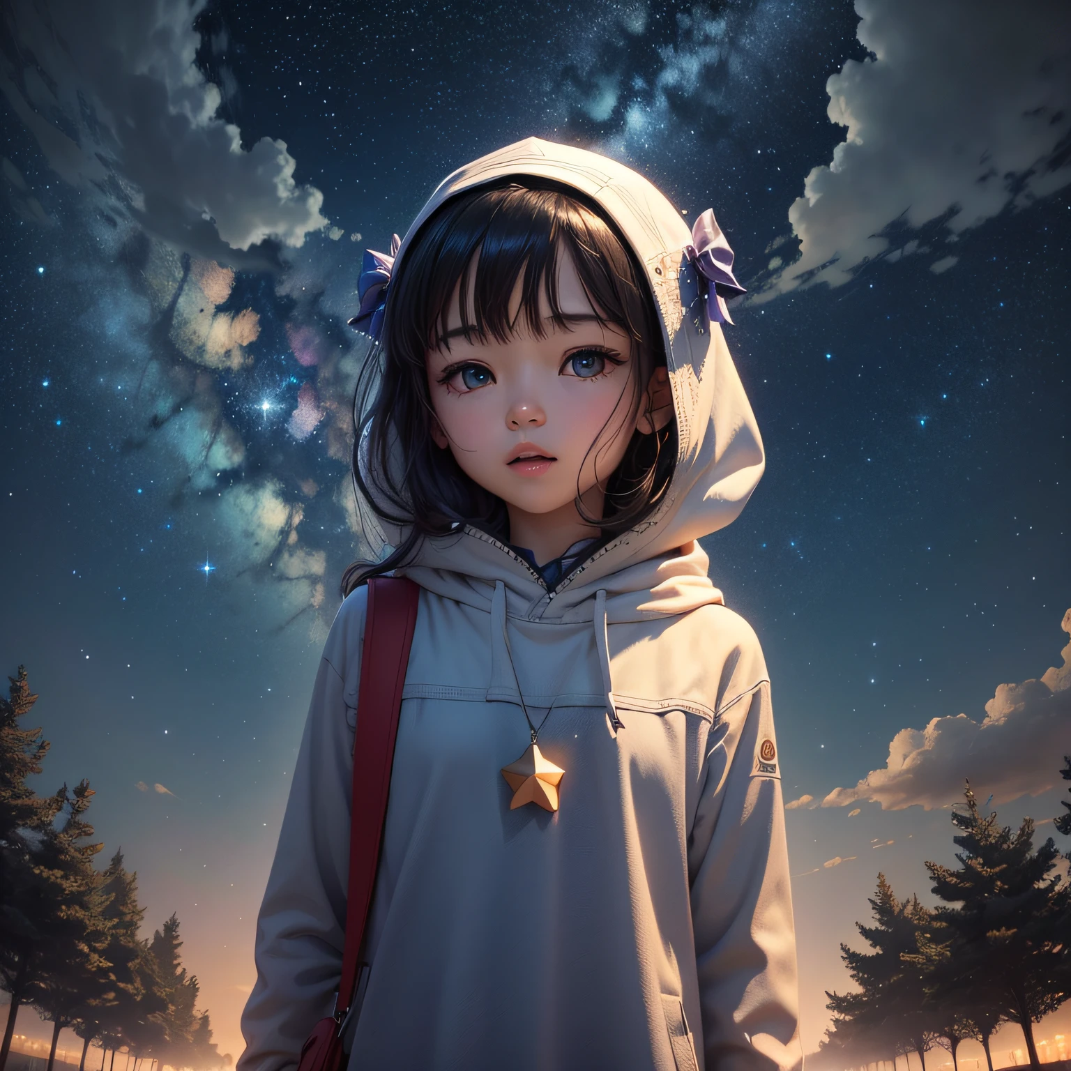 Randomly produce a picture of the starry sky --auto