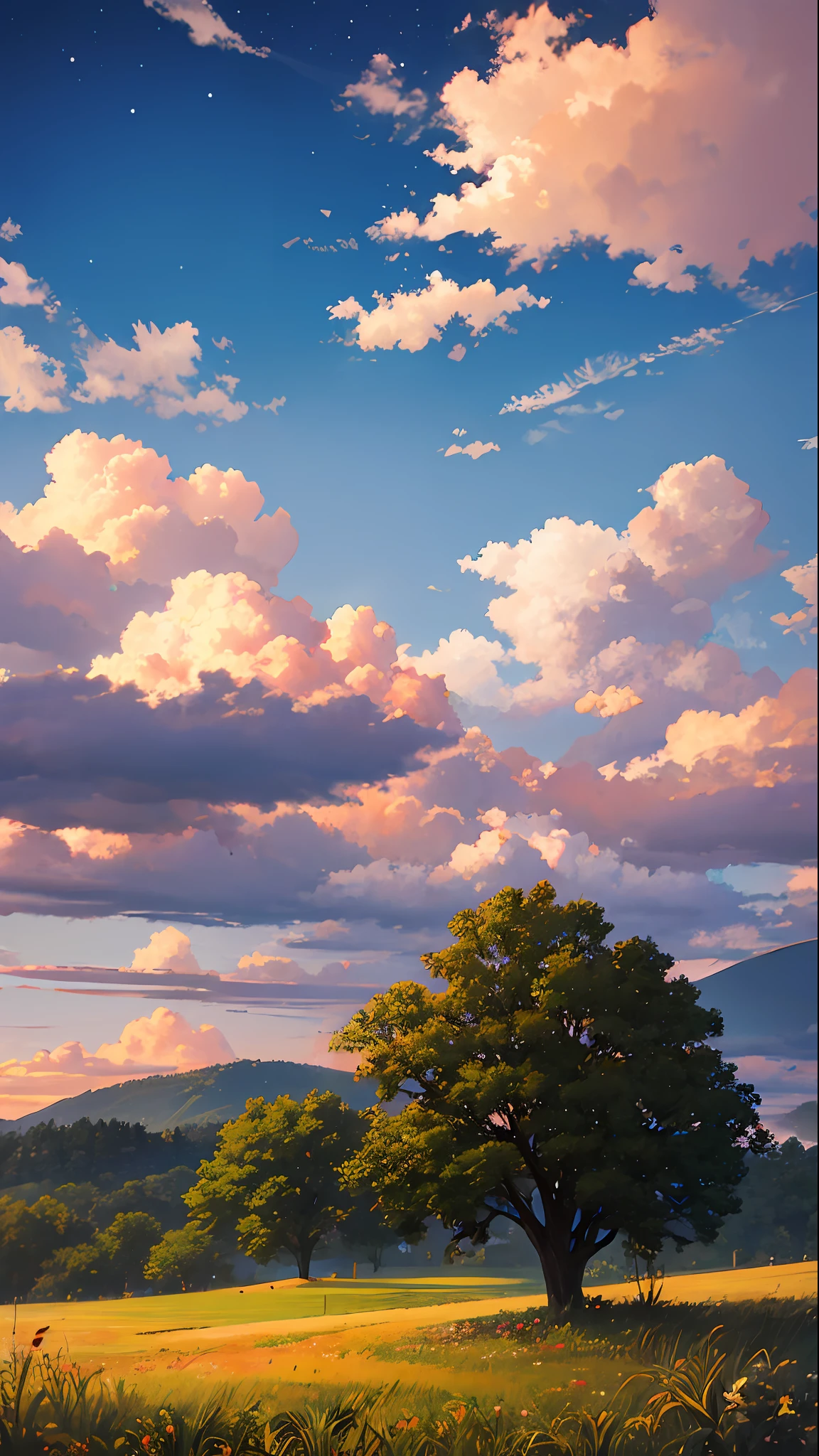 octane，Skysky，As estrelas（Skysky），scenecy，rice，Field，starrysky，the night，nigh sky，独奏，exteriors，，​​clouds，galactic，，The tree，，zona rural，siluette，Idyllic，rice