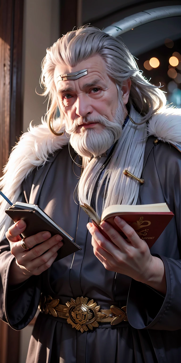 imagem homem com uma longa barb, cabelos curtos, segurando um cajado, idade setenta anos, Ancient Biblical, um velho, moses, Wise old man, biblical image, Bom, velho, velho