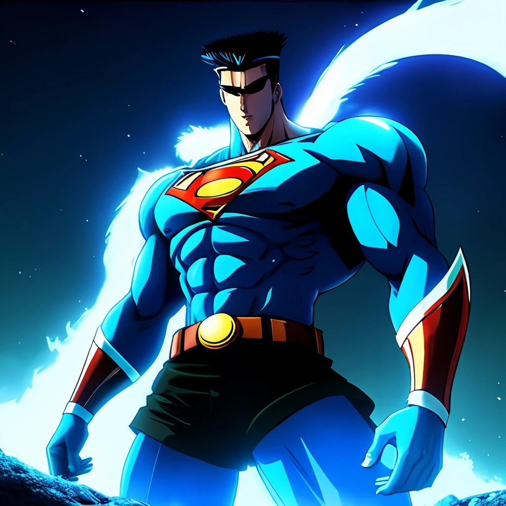 anime, Estilo anime, obra prima, obra prima do anime, Toguro,forte, musculoso, Grande, Um Super man da DC, epics, (realista:1.2), desbotado:0.2, cores neutras:0.2, (arte conceitual), ((((HDR)))), ((((cores silenciadas)))), Intricate meals, art-station, hiperdetalhado, Filmagem de filmes, luzes quentes, dramatic light, detalhes intrincados, vinheta, fundo complexo, [((capa, vermelha))], geometric tie, luvas de couro, slate red atmosphere, (olhando para o espectador), (sorrir|smug), contrapposto, light volumetric, Dramatic, good proportions, boa anatomia, Concedido,  obra-prima, obra-prima,