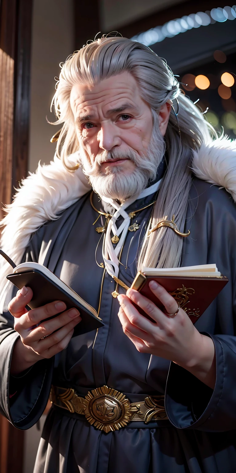 imagem homem com uma longa barb, cabelos curtos,  segurando um cajado, idade setenta anos, Ancient Biblical, um velho, moses, Wise old man, biblical image, Bom,  velho, velho