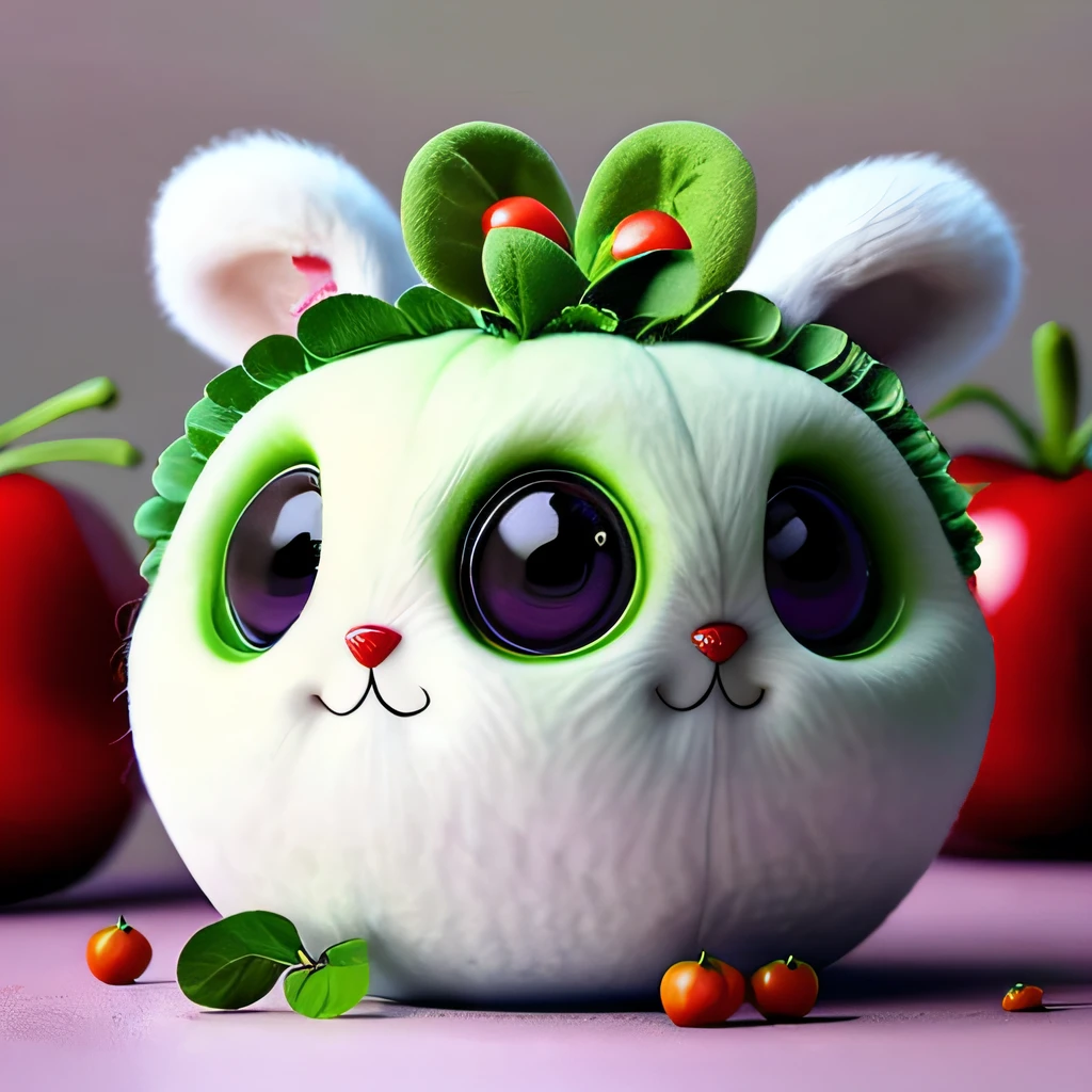 : 3。edgBunny、realisticlying、Furry animals、apples、dark circles、Face blue、cherrie、food、the fruits、full bodyesbian、Non-human、morango、Tomates、water melon