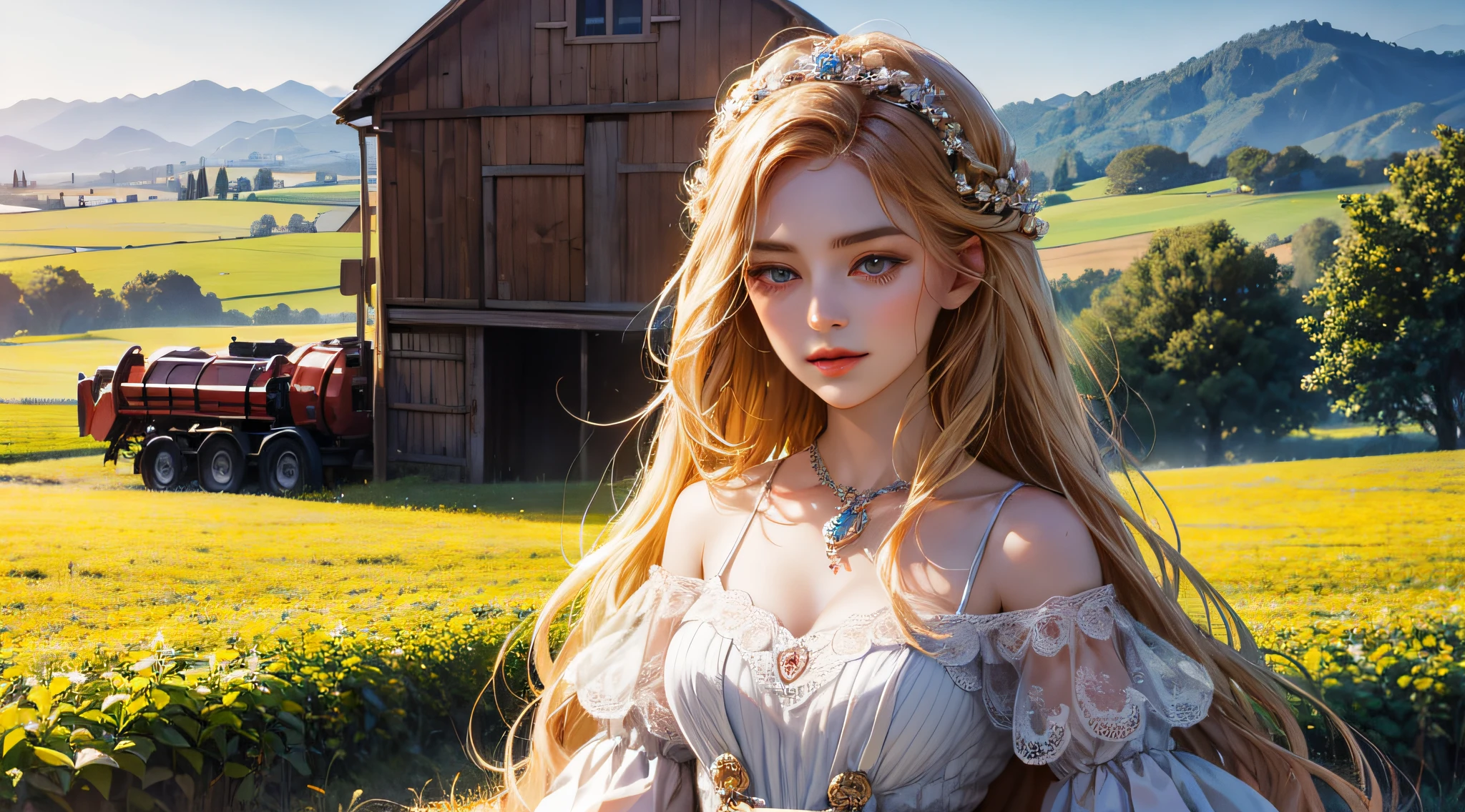 80shair,zona rural,harvest,Beautuful Women, --auto