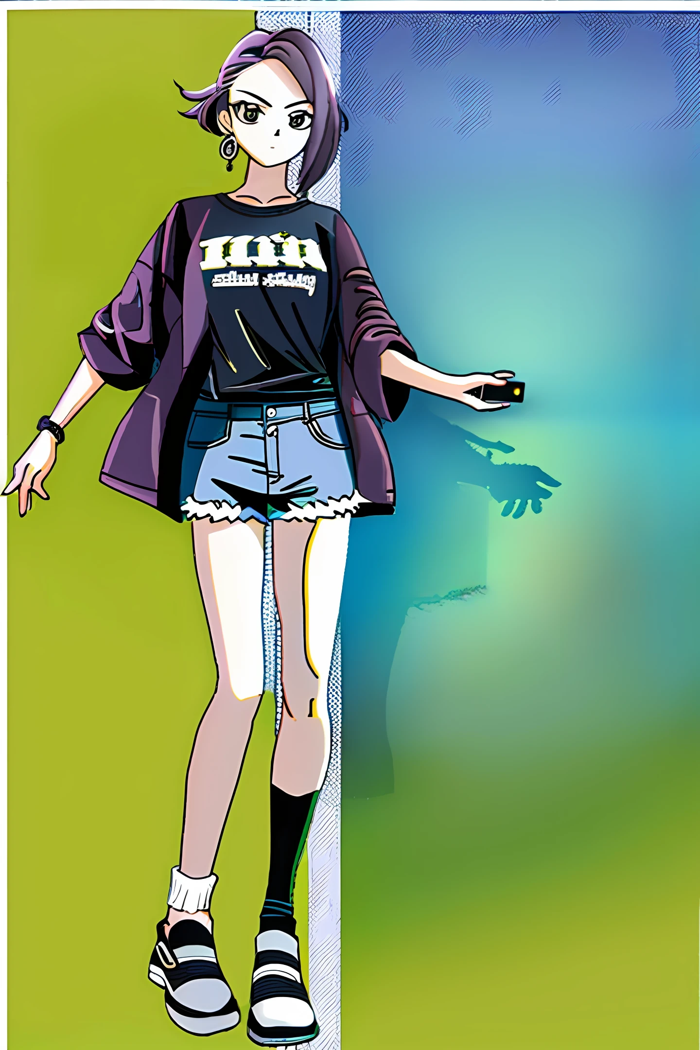 there is a woman that is taking a selfie in a mirror, Casual clothes, Full body picture, Simple clothes, outfit photograph, wearing casual cloths, her wardrobe is attractive, Casual clothing, full body!!, Cute casual streetwear, Normal clothes, thighs high socks, knee high socks, garbed in, casual clothing style, 19-year-old girl