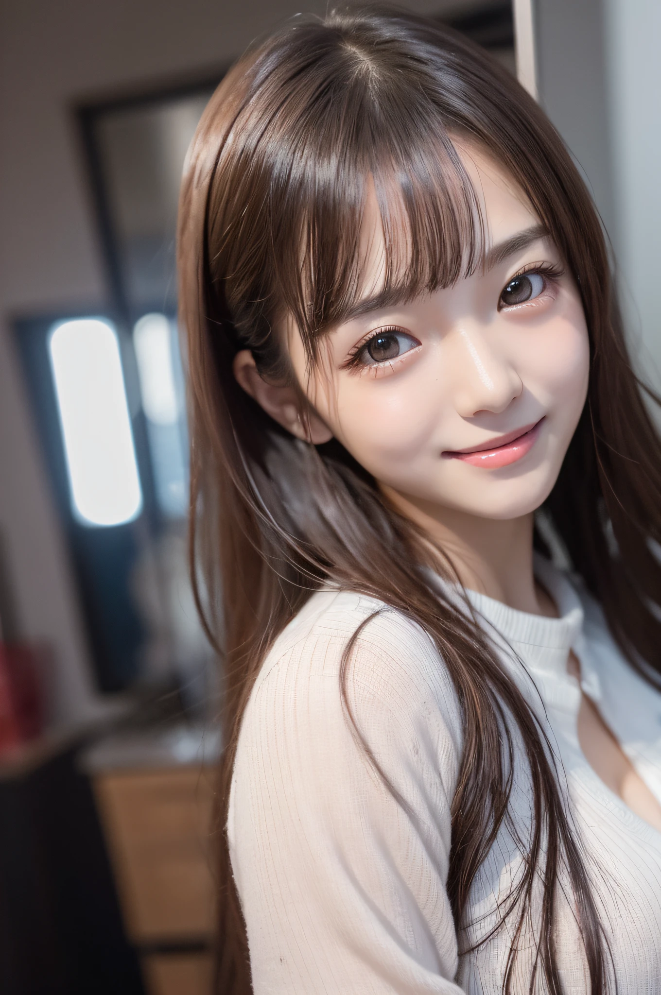 Clothed、(Photo Real:1.4)、(hyper realisitic:1.4)、(realisitic:1.3)、 (Smooth lighting:1.05)、(Improve video lighting quality:0.9)、32 k、 1girl in、20 years girl、Realistic lighting、Back lighting、Facial light、raytrace、(cheerfulness:1.2)、(Improved image quality:1.4)、 (Finest Real Textured Skins)、finely eye、finerly detailed face、 (Tiredness, sleep, satisfied:0.0)、close up of face、student clothes:1.3、Korean Idol、Nogizaka Idol、hposing Gravure Idol (Bodyline mood improvement:1.1)、glowy skin、Korean Idol、Nogizaka Idol、hposing Gravure Idol、selfee