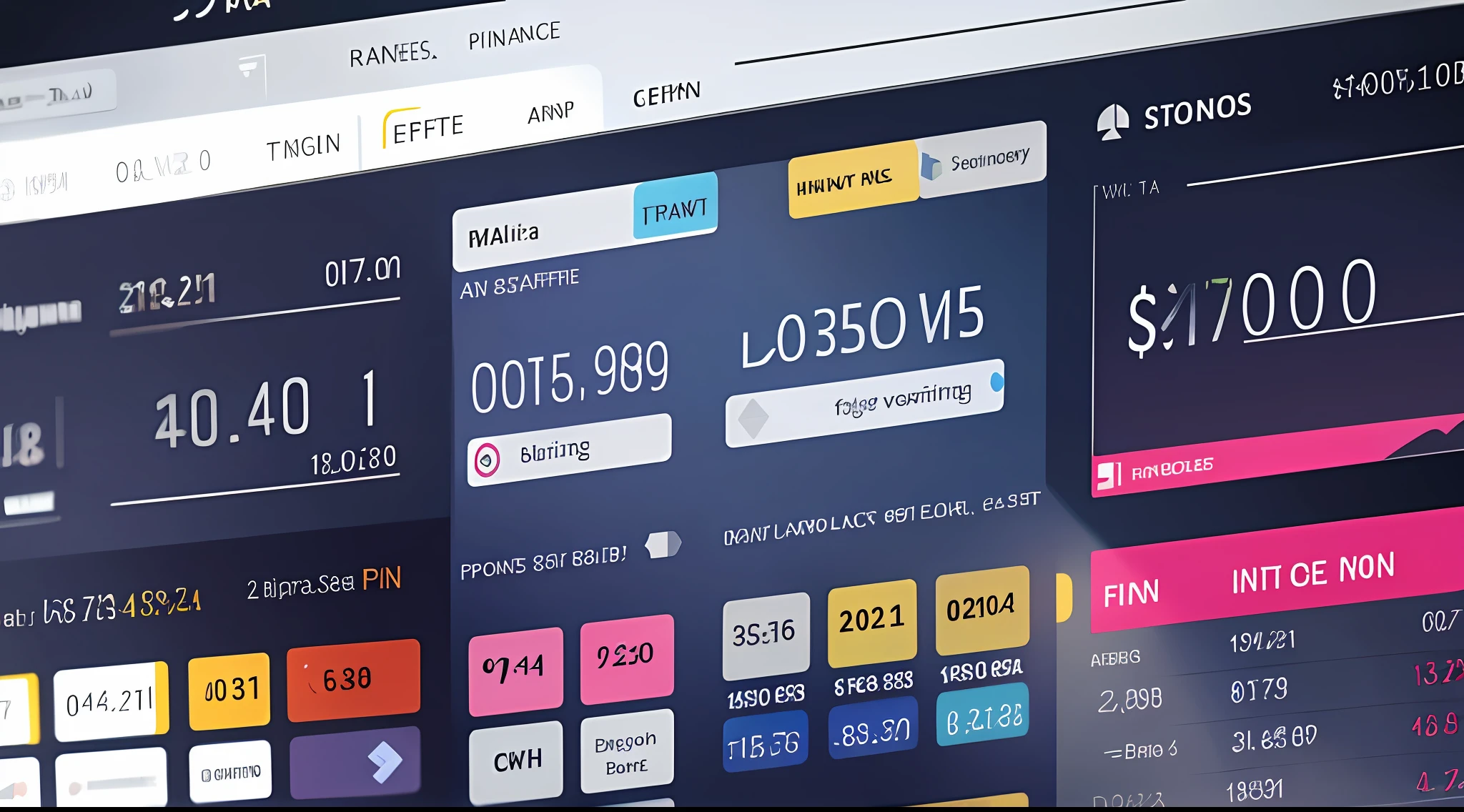 finance data, no people