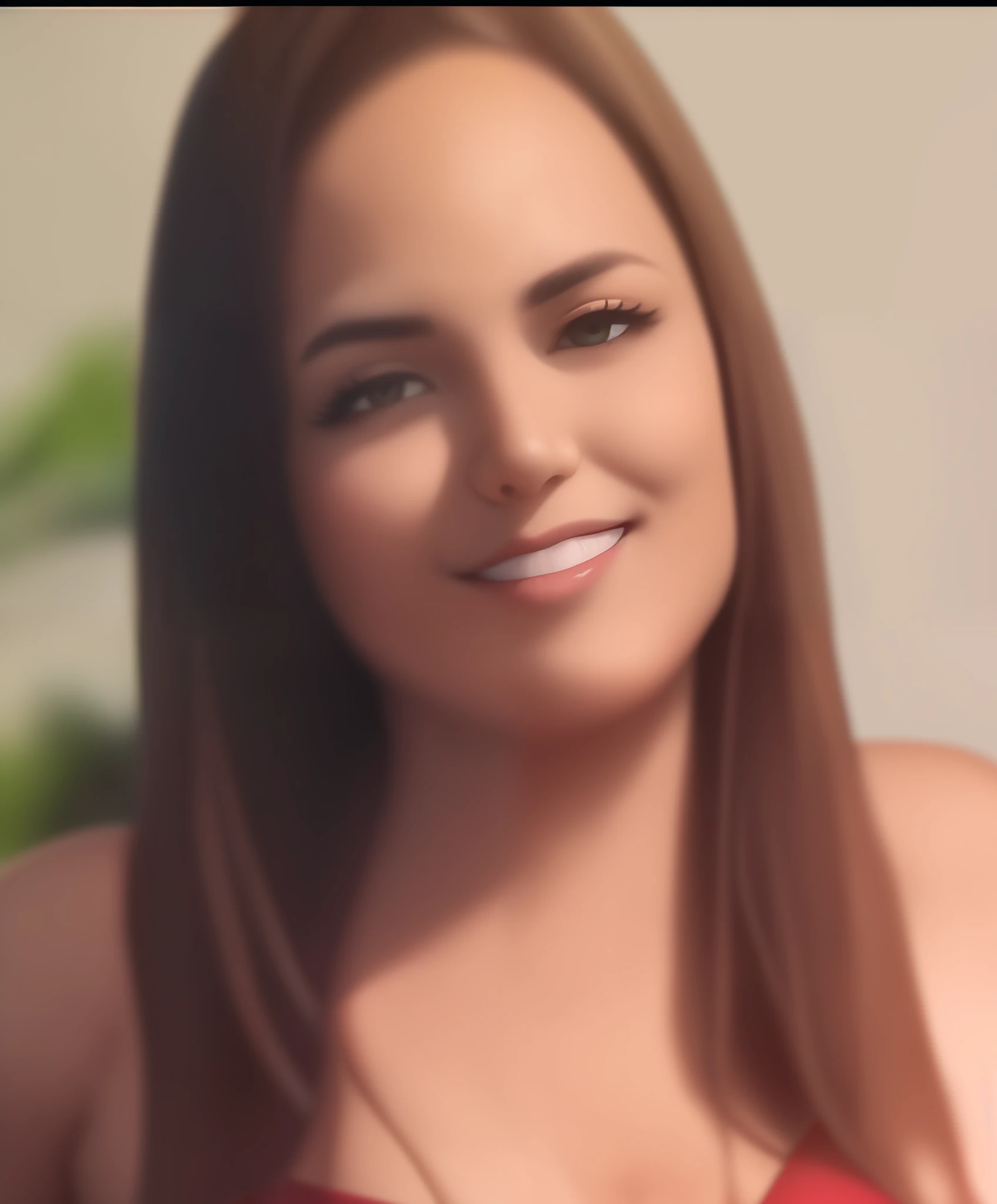 Mulher morena, corpo definido peito grande e lingerie vermelha sexy pequena 8k