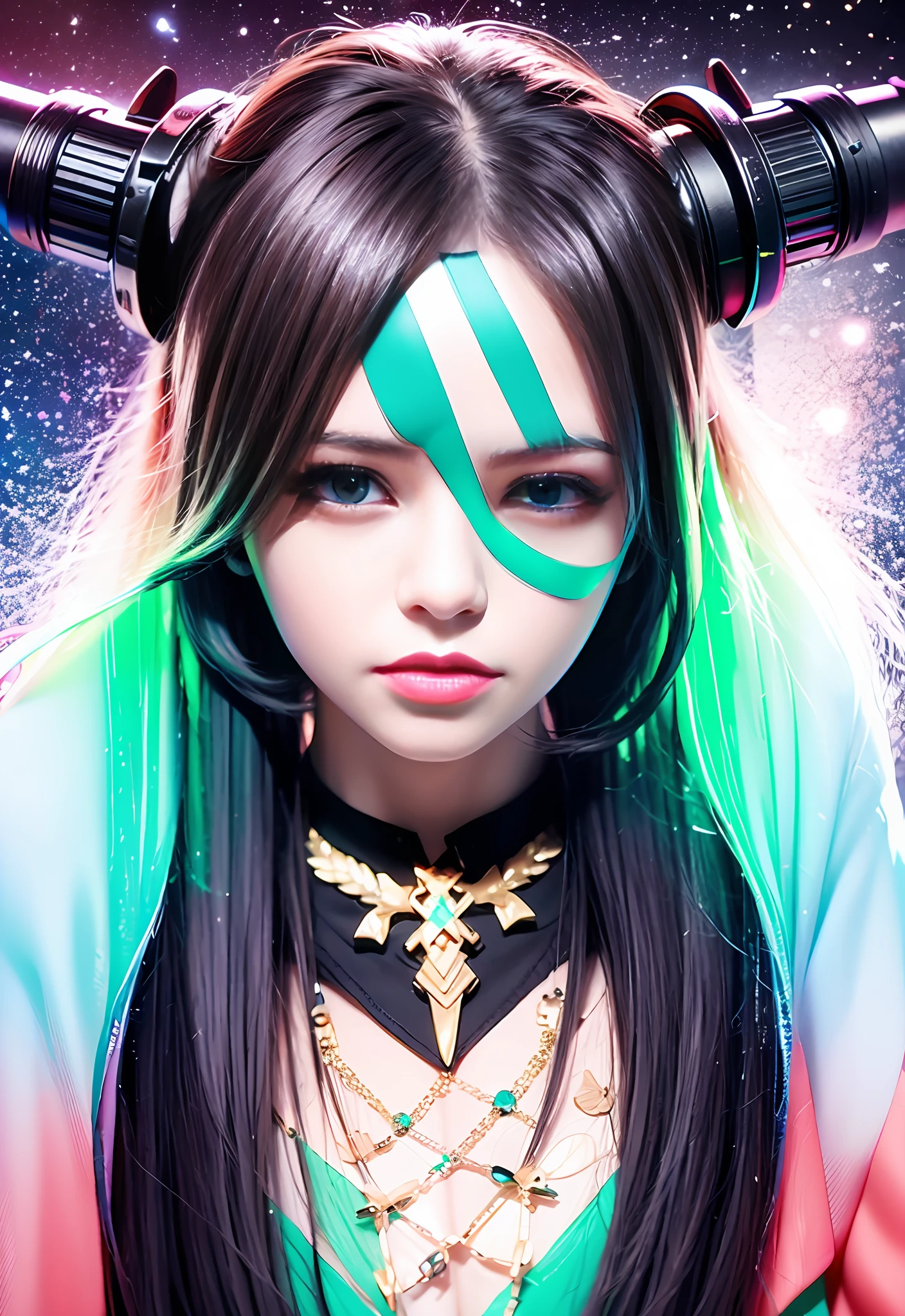 Male demon hunter long black straight hair green eyes two guns --auto --s2