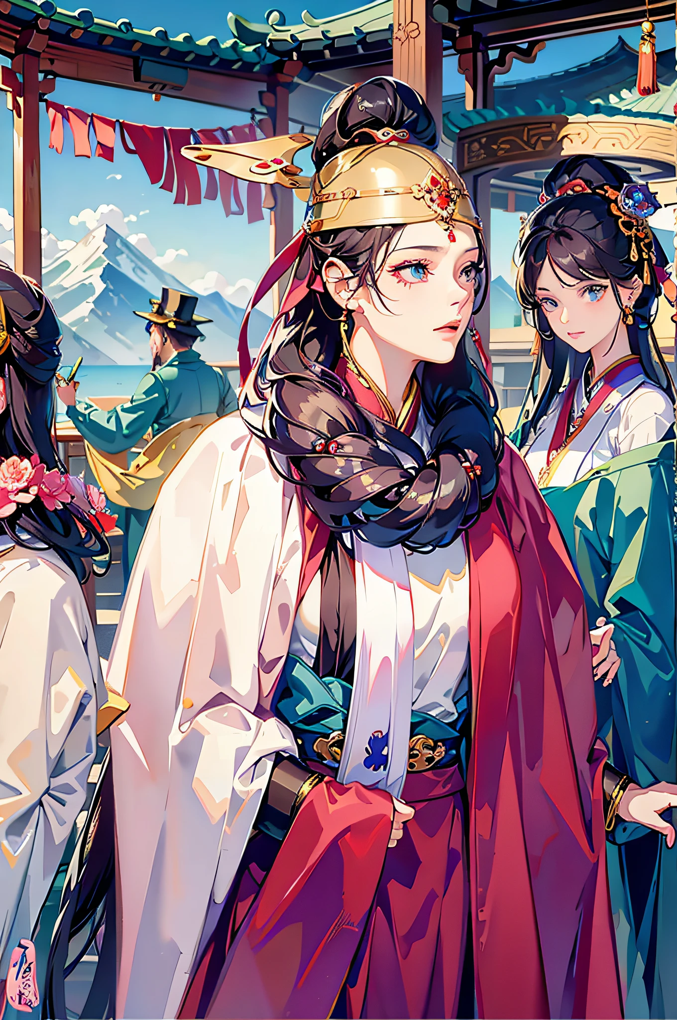 Oriental beauty,(masterpiece),best quality,rich colours,Urban elite,Animate,In a surreal landscape,lisses,tack sharp focus