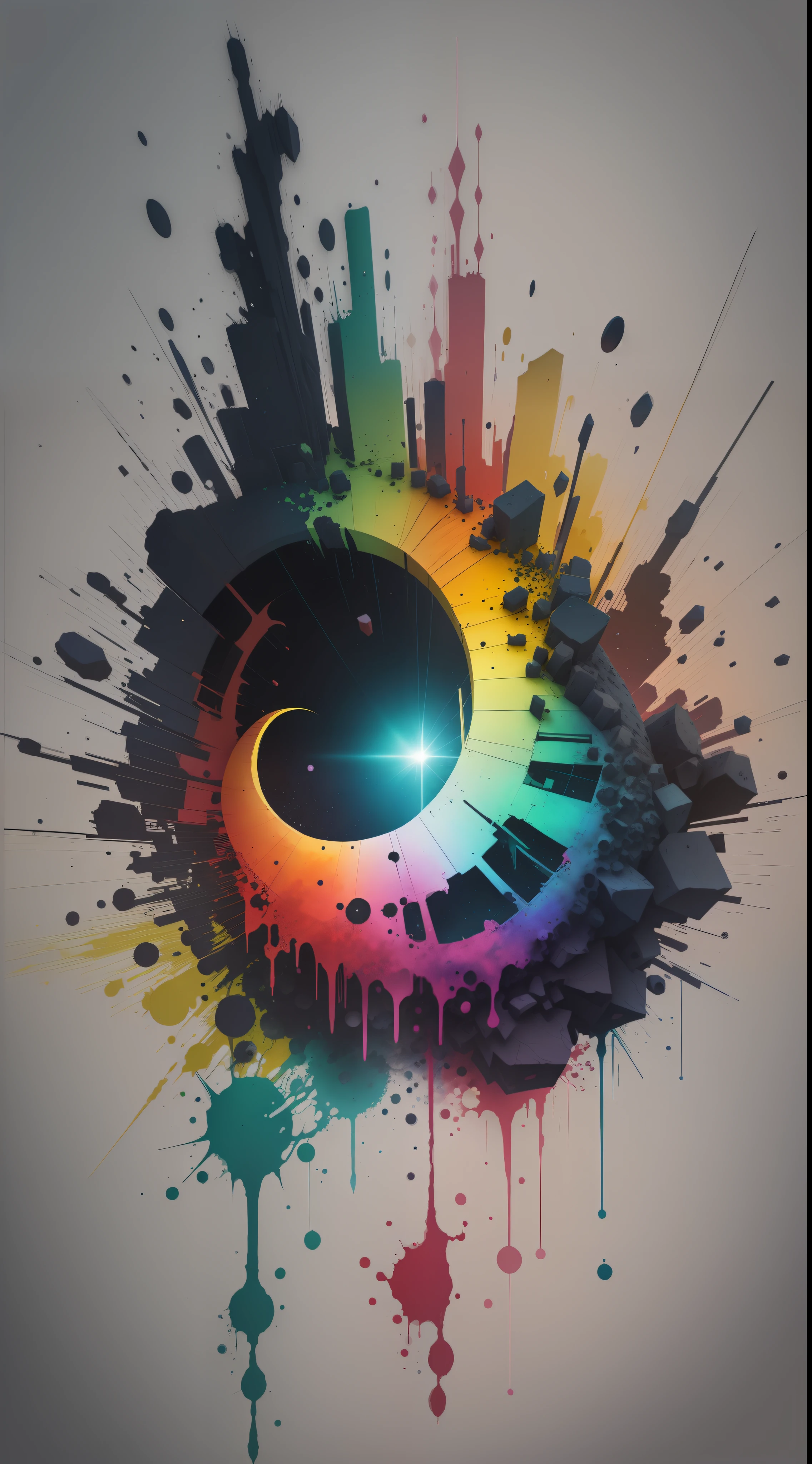 3d watercolor abstract,dark background,high resolution,high quality,colorful,green,red,blue