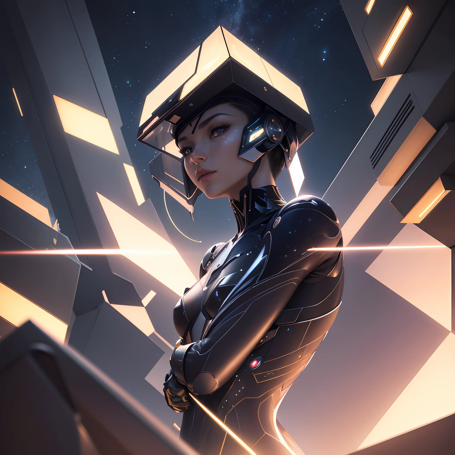 Twinkle light，high detal，Cubist Futurism，Ray traching，8k，hyper-high detail，realisticlying，Best Picture Quality，Textured skin，tmasterpiece，anatomy correct，UHD，Best Picture Quality，Award-Awarded，look up to，male people，Primitives，starrysky。 --auto