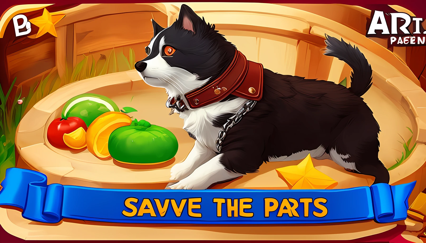 Save the Pets game logo 2d