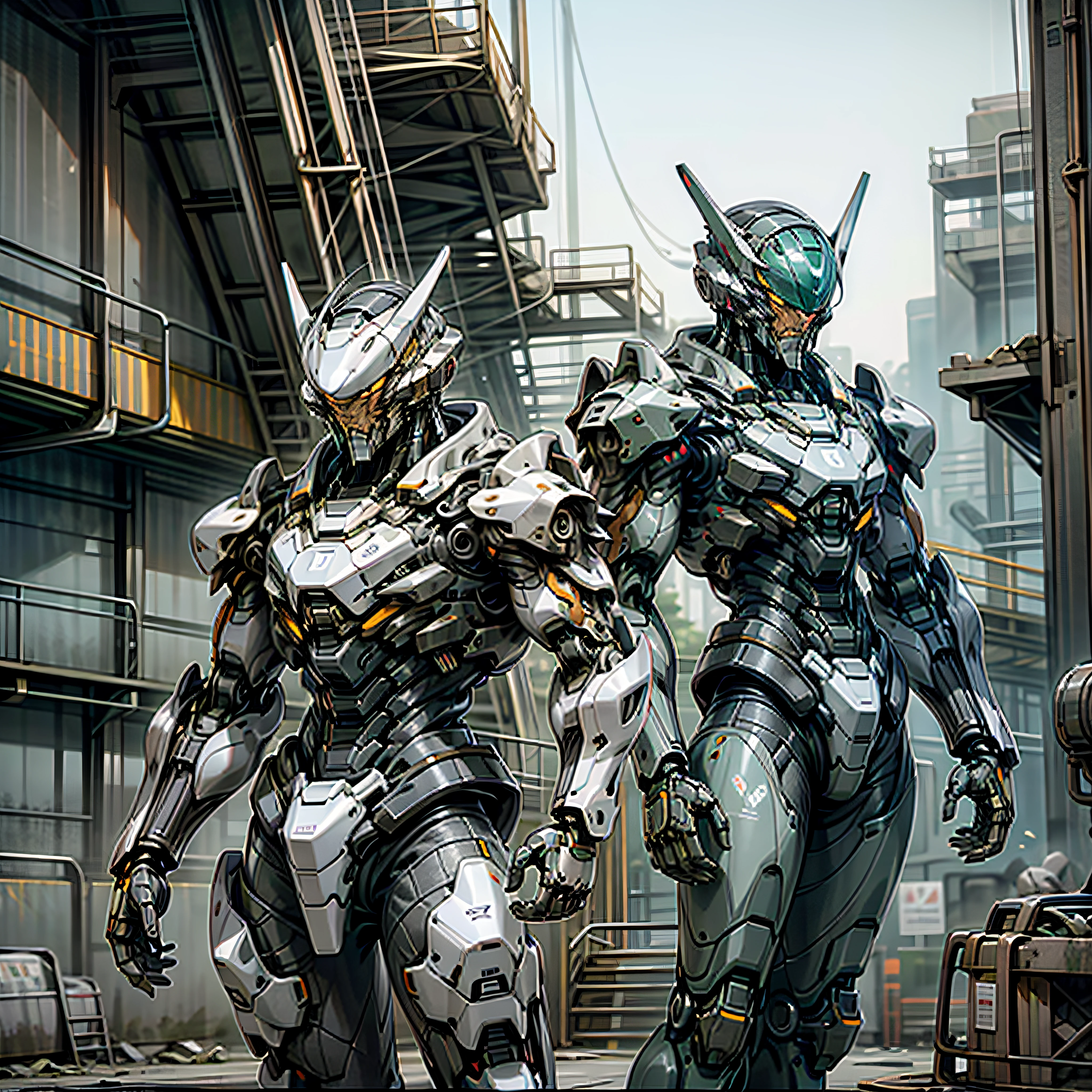 Dark_Fantasy,Cyberpunk,1manMechanical marvel,Robotic presence,Cybernetic guardian, samurai mechanical armour, katana on the waist, absolutely stunning art,wearing a black cloak, highest quality art, highest resolution, hyper detailed,black and red, futuristic, samurai robot, atmospheric,8k,64k, HD, unparalleled masterpiece, dynamic lighting, cinematic, epic