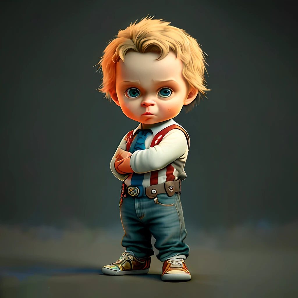 cbzbb, captain american,charachter,cute, little, beautiful, Devian Art, Trending Artstation, Digital Art, Detailed, Cute, Realistic, Humanoid, Character, Tiny,Cinematic Sho,Cinematic Lights,captain american, Looks happy