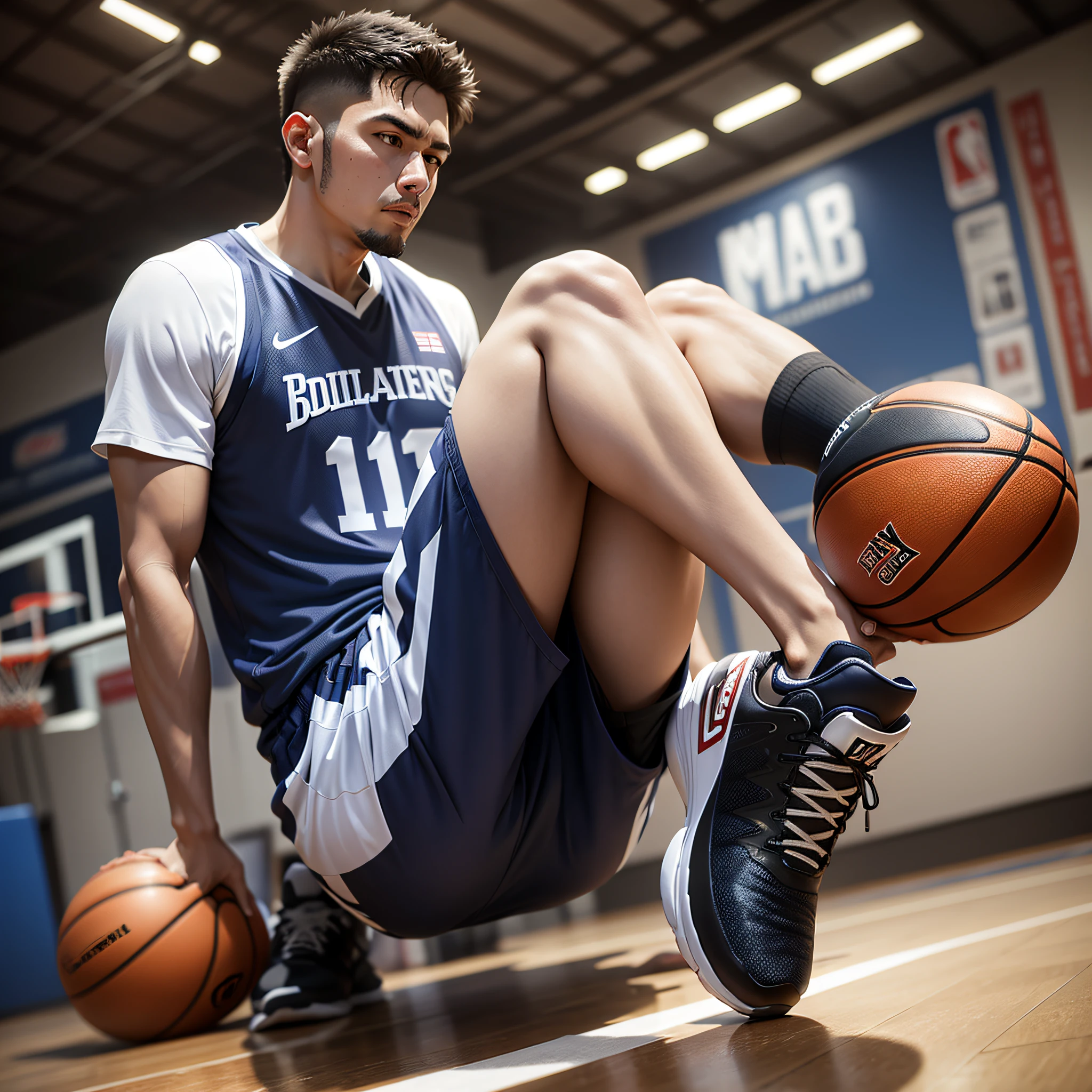 Man lower body size 45 basketball shoes adult real --auto