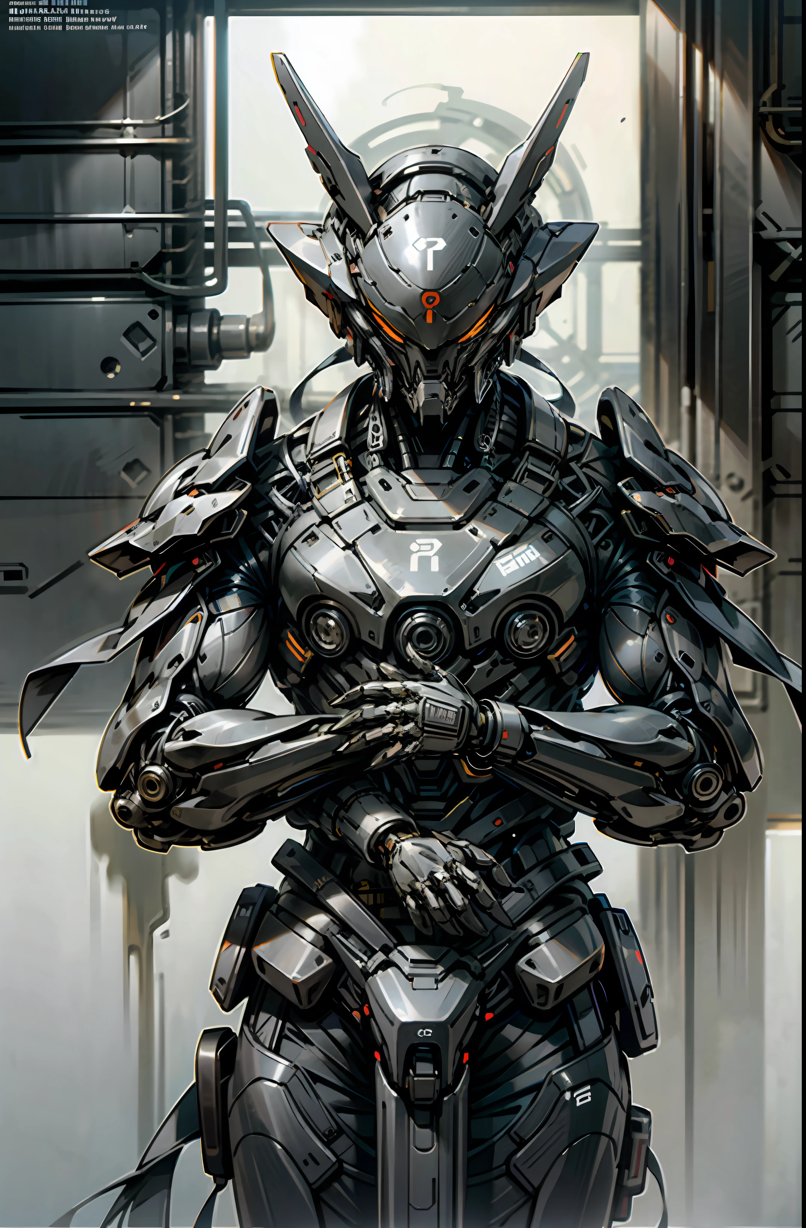 Dark_Fantasy,Cyberpunk,1manMechanical marvel,Robotic presence,Cybernetic guardian, samurai mechanical armour, katana on the waist, absolutely stunning art,wearing a black cloak, highest quality art, highest resolution, hyper detailed,black and red, futuristic, samurai robot, atmospheric,8k,64k, HD, unparalleled masterpiece, dynamic lighting, cinematic, epic