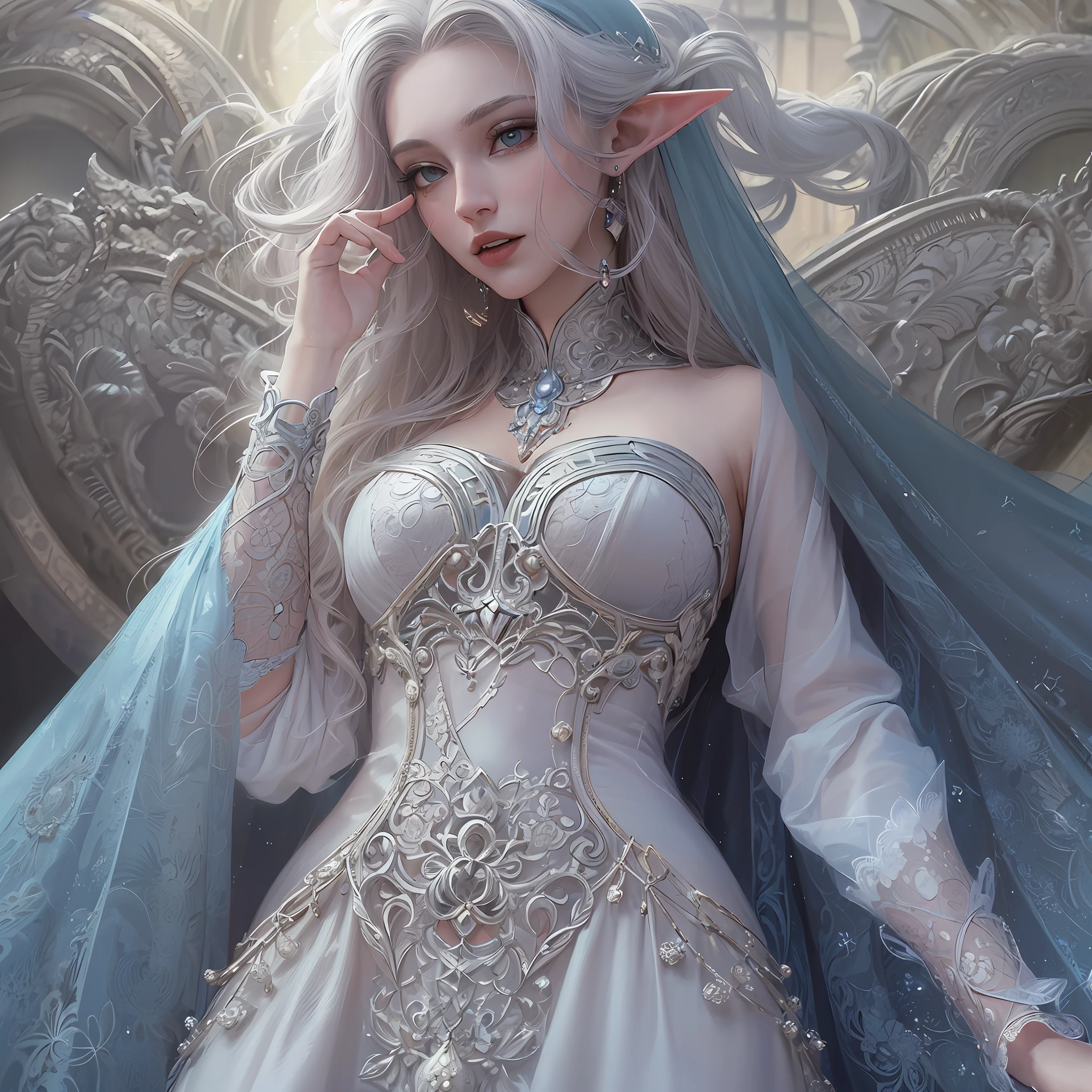 fantasy art, dnd art, (masterpiece:1.5), full body best details, highly detailed, best quality, highres, portrait of a vampire, elf (1.6, fantasy art, Masterpiece, best quality), ultra feminine, wizard, (1.4 intricate details, fantasy art, Masterpiece, best quality) with a long curvy hair, light color hair, blue eyes, (fantasy art, Masterpiece, best quality), ((beautiful delicate face)), Ultra Detailed Face (1.6 intricate details, fantasy art, Masterpiece, best quality), visible vampiric fangs, white cloak, flowing cloak (1.4 intricate details, fantasy art, Masterpiece, best quality), wearing an intricate dress (1.4 intricate details, fantasy art, Masterpiece, best quality), in urban background, fantasy, at night light, natural ,moon light, clouds, dynamic atmosphere, soft light, dynamic light, [[anatomically correct]], high details, best quality, 8k, [ultra detailed], masterpiece, best quality, (extremely detailed), dynamic angle