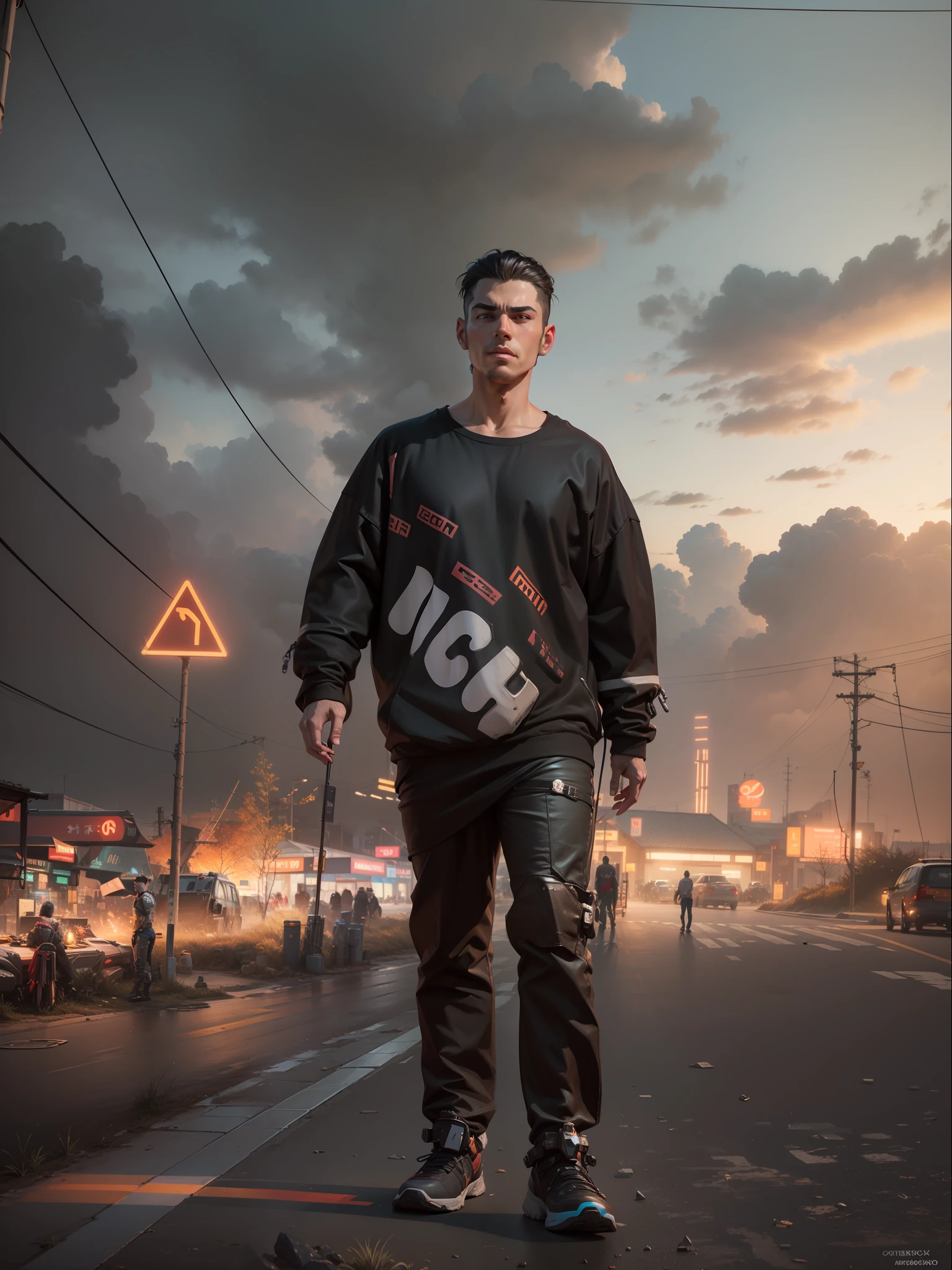 Cyberpunk,anime face, realistic,8k, handsome man