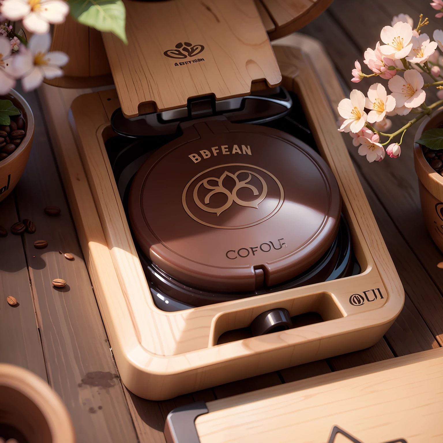 Blossom village coffee bean icon --auto