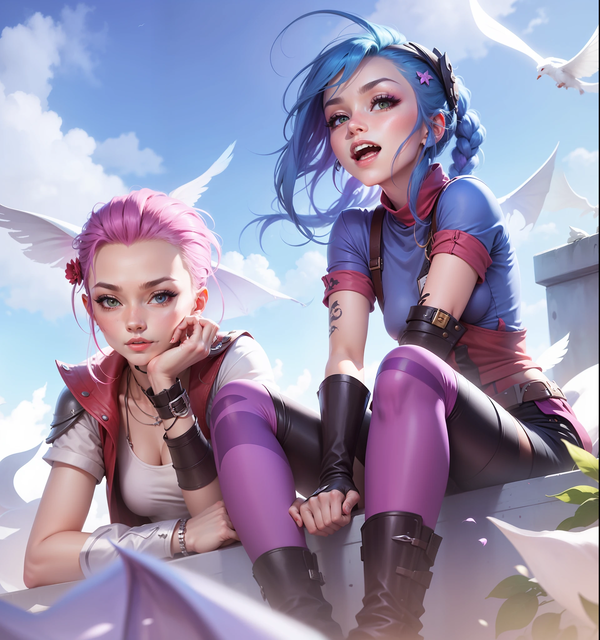 Vi e Jinx de Arcane