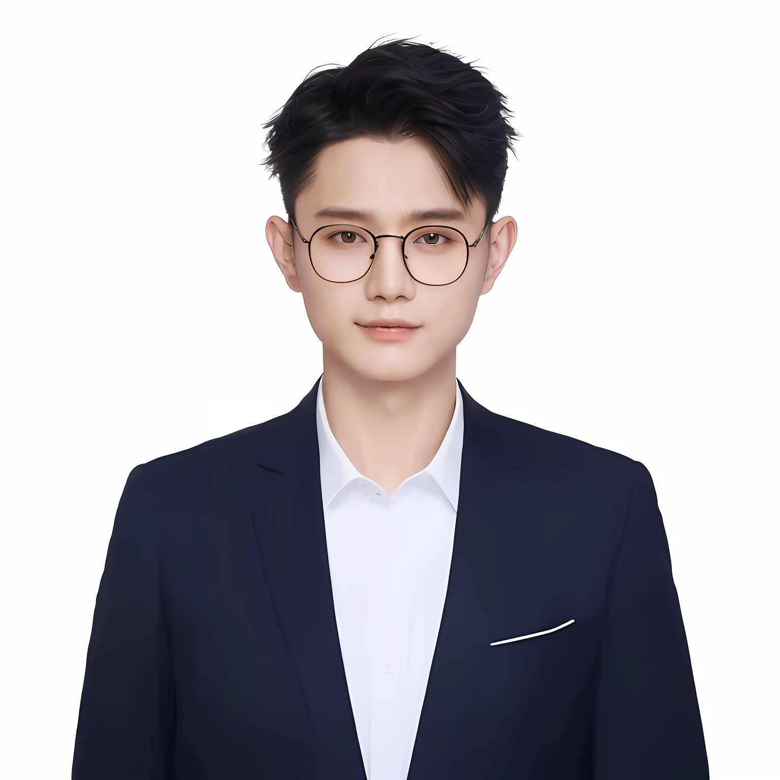 Arad man posing for a photo in suit and glasses, yanjun cheng, Cai Xukun, jinyiwei, Li Zixin, professional profile picture, wenjun lin, Lin Qifeng, Wang Qichao, 2 8 years old, Professional profile photo, zeng fanzh, xintong chen, yihao ren, 2 7 years old --auto