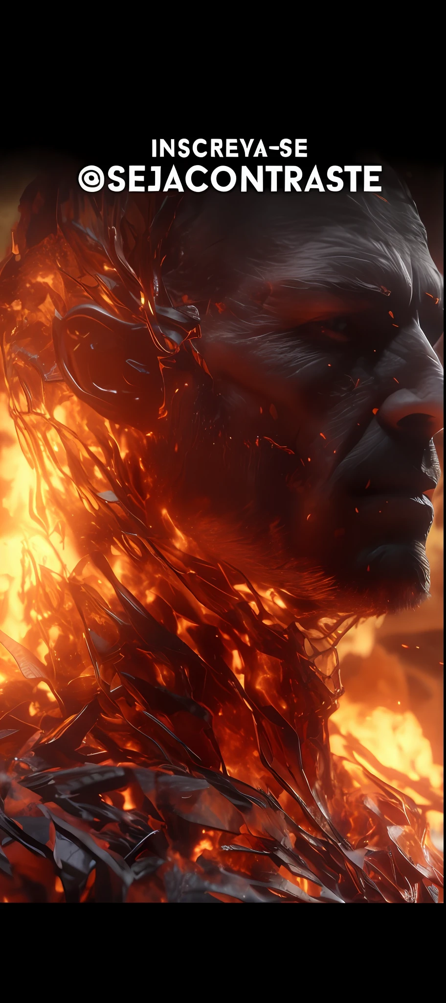 um close up de um homem com um fogo no rosto, 8k vfx render, insanely detailed octane render, hyper - realistic vfx render, retrato vfx altamente detalhado de, Retrato VFX altamente detalhado, VFX rendering hiperrealista, super detailed octane rendering, Hyper-realistic VFX simulation, unreal engine 5 render dramatic, VFX altamente detalhado, Unreal Engine 5 altamente renderizado, VFX rendering