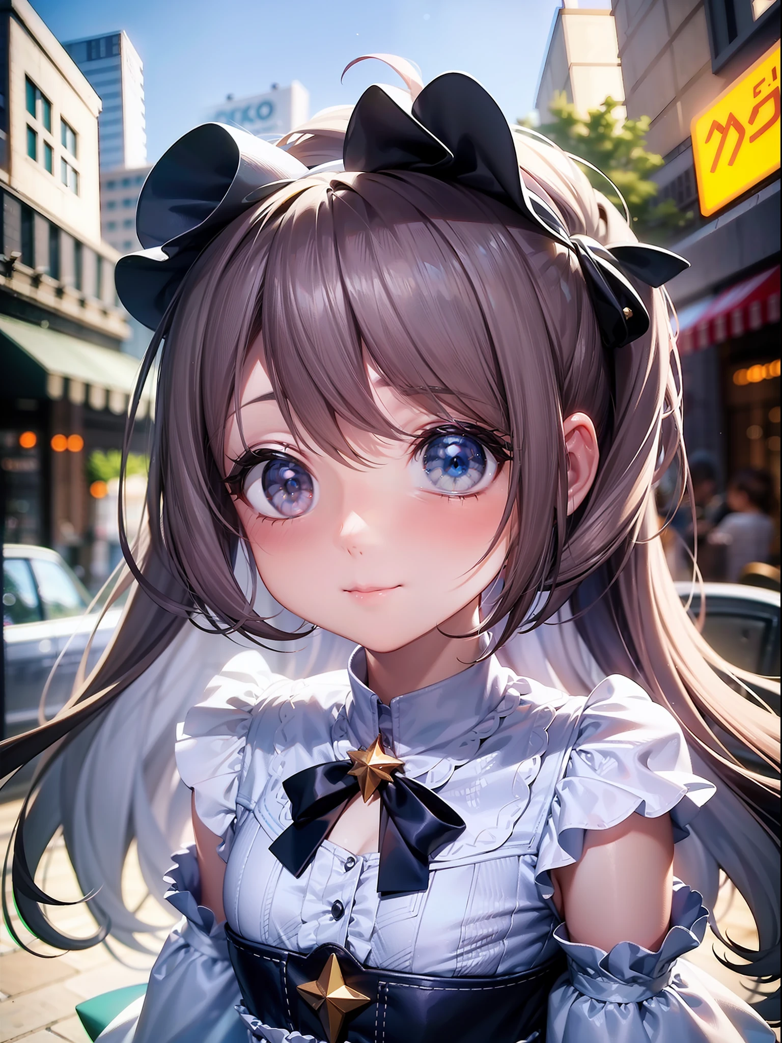 PopMart blind box IP，A cute，Close-up of Lolita dress up doll，Young Angel style，Wear long, fluent clothes，WLOP wind，Pocelain dolls，small person；Unreal Engine5，Streamline 3D/C4D production：8K HD quality/illuminating/Ultra-detailed lens depiction1.5，flawless perfection，Chibi background/SENSE OF CINEMA。