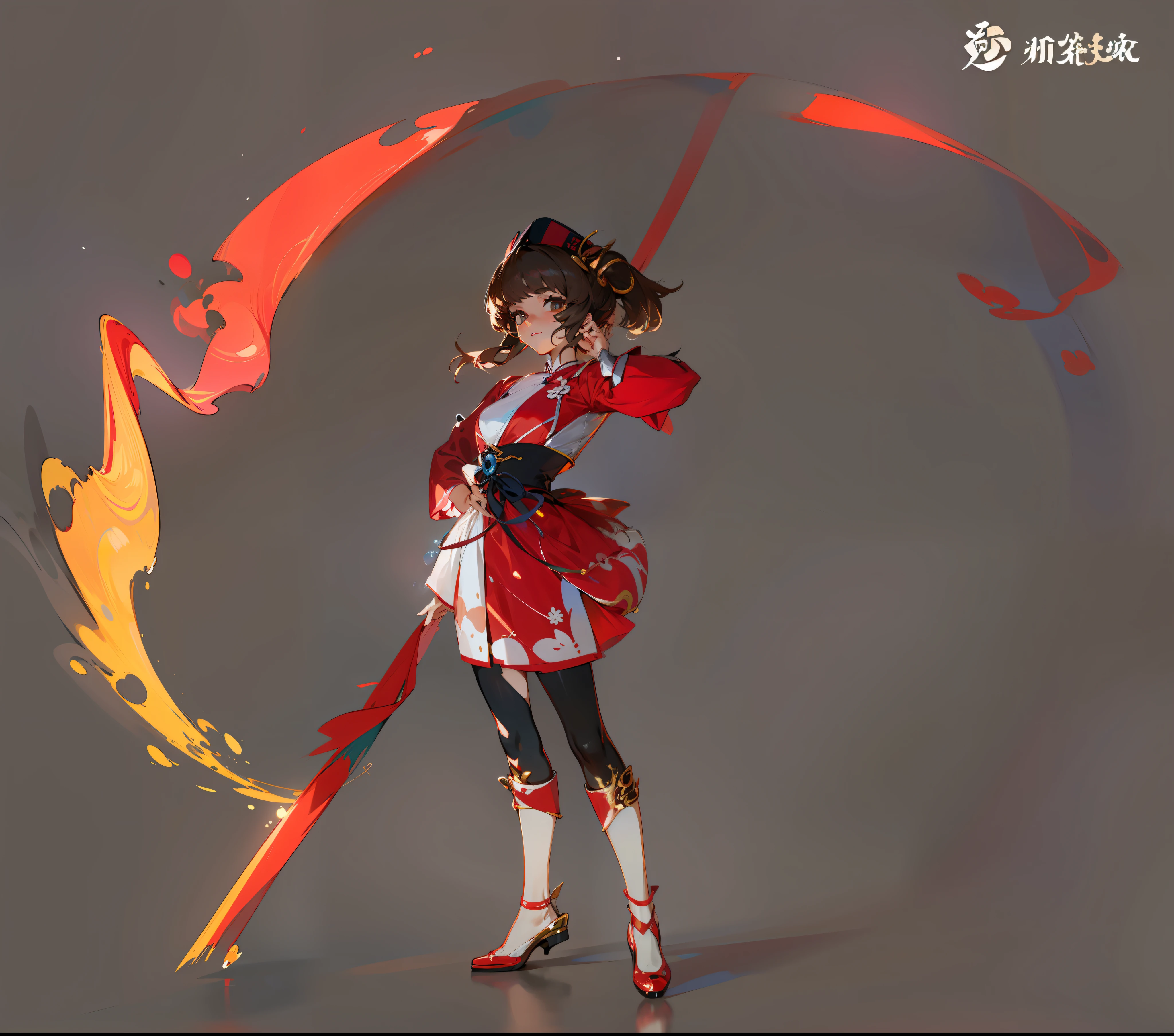 (masterpiece), (best quality), (ultra detailed),(disheed hair),(illustration), (1girl), (Fashionable clothing), standing, Fashion model, looking at viewer, (interview), (simple background),美丽细致的眼睛,Delicate beauty,afloat,(high saturated),Colorful bubbles,(shine),Focus on the face,pony tails,Ayaka Kamisato,Brown hair,By bangs,Hair rings,(shiny),best illuminate,best shadow,