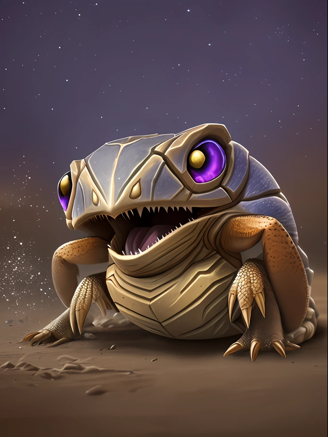 Best Quority，a masterpiece of，need，A sealed desert crab creature，Hearthstone，Painful expression，Non-human（Soil attribute 1.2），Flattening（1.4），Textured，Dark simple background --auto --s2