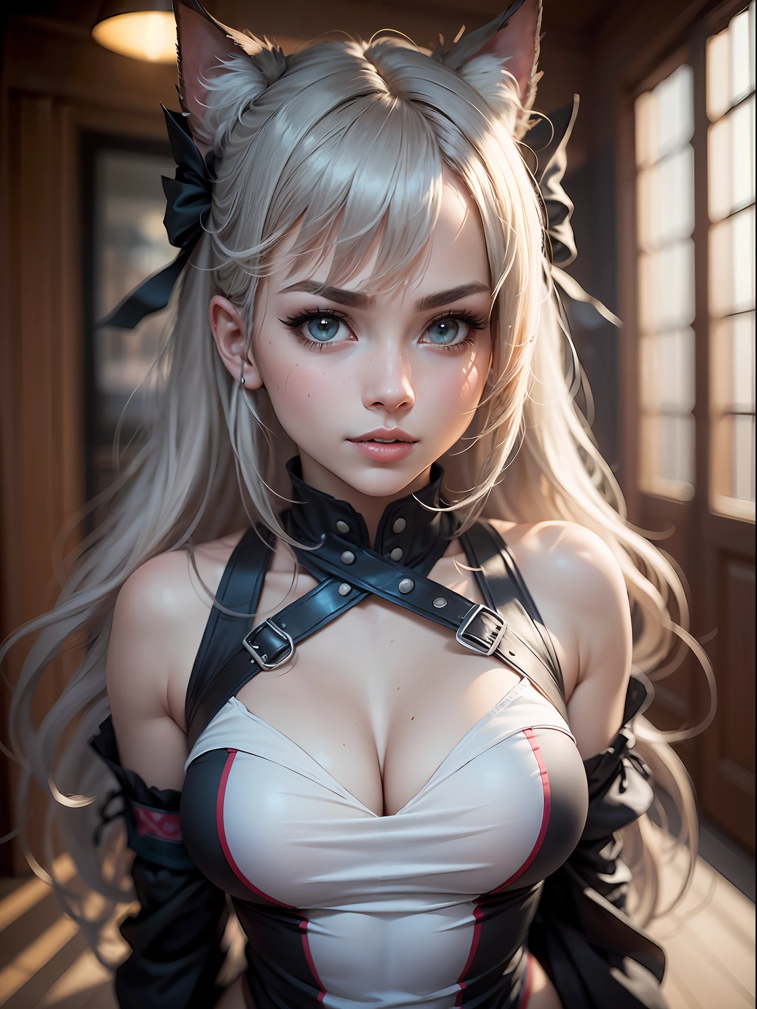 Arafed Mujer con un traje de sirvienta sosteniendo una bandeja de comida, Estilo Azur Lane, cosplay de un catboy! Sirvienta! vestido, Del videojuego Azure Lane, kantai collection style, Chica de anime con disfraz de sirvienta, Traje de sirvienta, M4 Sopmod II Chicas Frontline, Hermosa criada, Anime Girl Cosplay, Lolish, cosplay, obra maestra, mejor calidad, (obra maestra), (mejor calidad: 1.4), (ultra altas: 1.2), (hiperrealista: 1.4), (fotorrealista: 1.2), Altamente detallado CG unidad 8k papel tapiz, estilo de toma, complejo, Alto detalle, dramatic, Highest quality film still image, muy detallado, obra maestra, mejor calidad, estilo de renderizado ultra detallado realista, luz natural, Crisp character design, (enfoque duro, 8k), (((textura natural de la piel))), texturas 8k, Soft cinematic lighting, sala de luces de adobe, HDR, sofisticado, detalles ricos, foco nítido, (((Movie Look))), tonos suaves, Frenzy of details, Detalles intrincados, Super details, bajo contraste, soft film lighting, Sensual, Hottie, lascivo, voluptuoso, ((pechos grandes, marcado, cuerpo perfecto, cuerpo sensual, cuerpo sexy)), ((ultra-high-resolution, gran calidad)), (((8k, foto RAW, La mejor calidad, obra maestra, hiperrealista))), papel tapiz, asombroso, extremadamente detallado, Altamente detallado, foco nítido, persona real, playboy photo style, piernas perfectas, Sexy and tight clothing, Escote generoso, profundidad de campo, mujer adulta, mujer joven, mujer muy atractiva, cara bonita, Cara hermosa, Cara detallada, (cuerpo sexy, cuerpo delgado), sexy, chica muy sensual, Hottie, lasciva, (Cabello bonito, cabello sensual), (Hermosos ojos, ojos bonitos, ojos detallados), cuerpo perfecto, cuerpo sensual, piernas perfectas, medidas corporales perfectas, voluptuosa